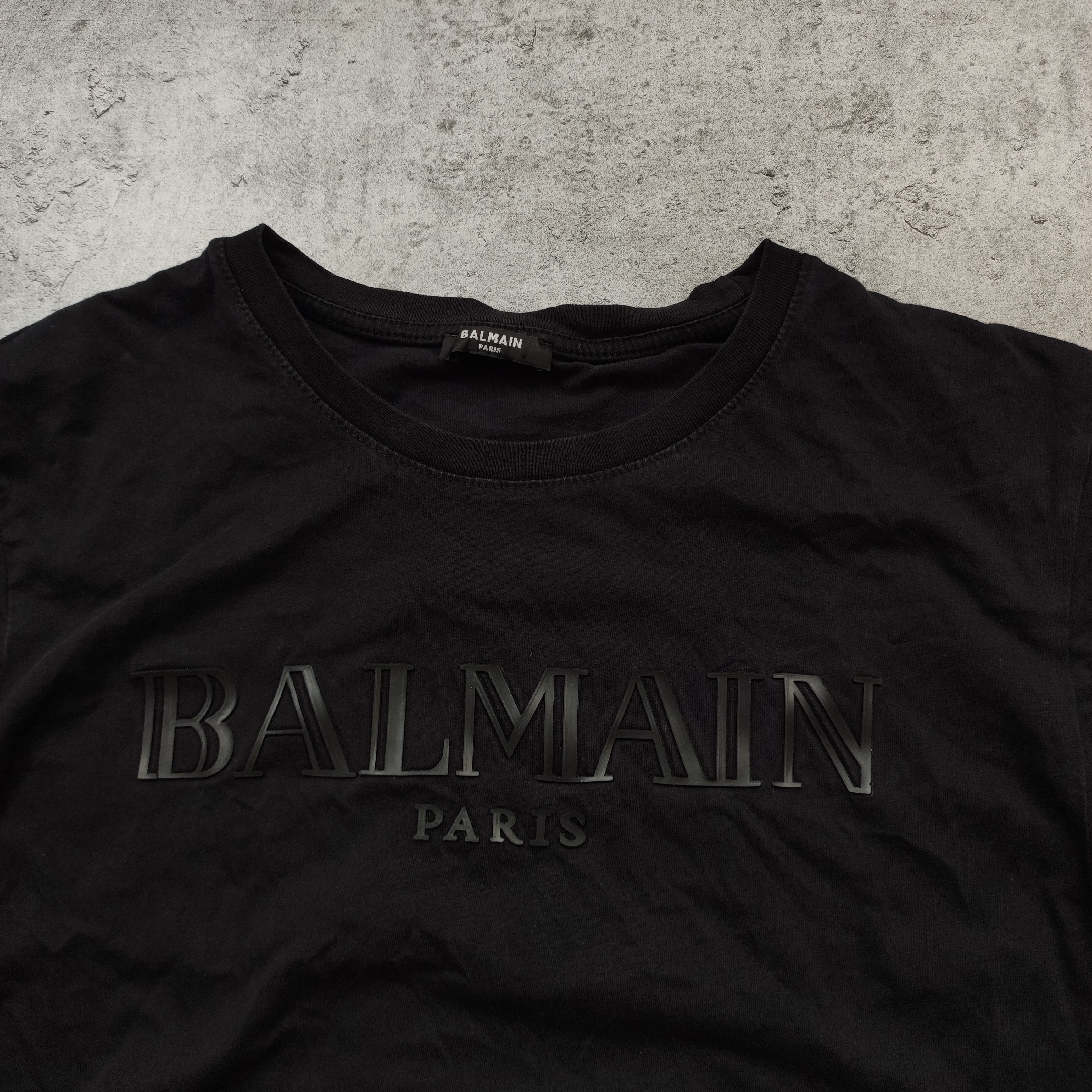 Balmain Balmain Paris Classic Big Logo Black Tshirt Size US S / EU 44-46 / 1 - 5 Thumbnail