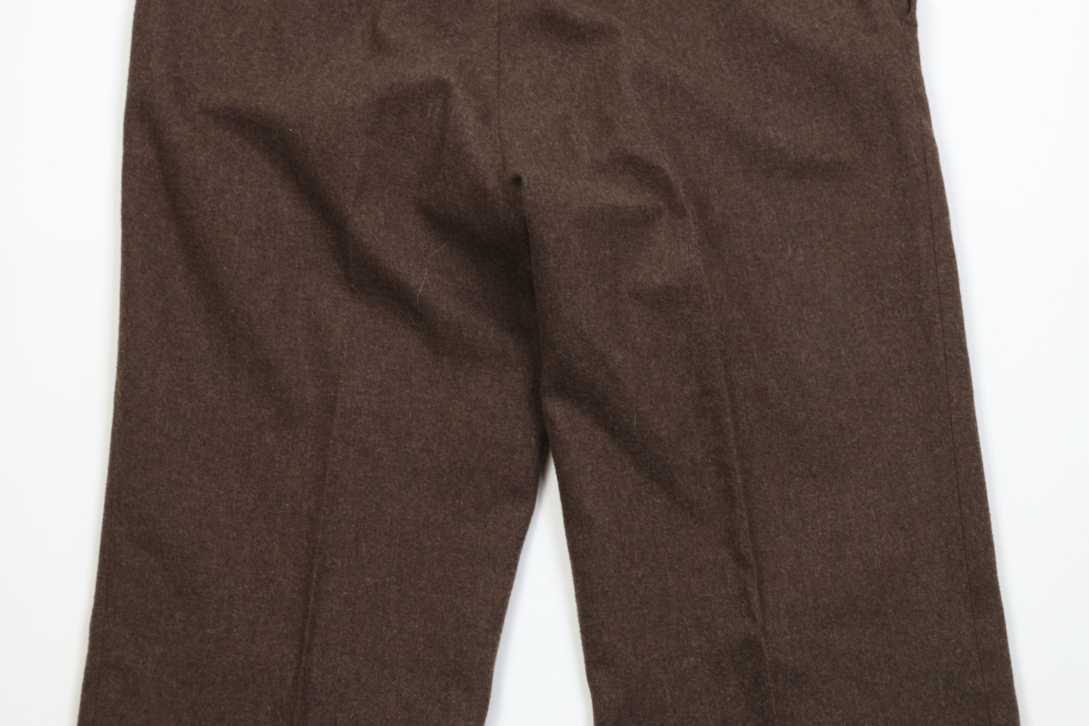 Vintage Vintage 70s Streetwear Wool Wide Leg Chino Pants Brown USA Size US 34 / EU 50 - 12 Thumbnail