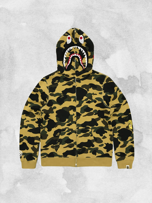 Bape BAPE A Bathing Ape 1st Camo PONR Shark Full Zip Hoodie Sweat | Grailed