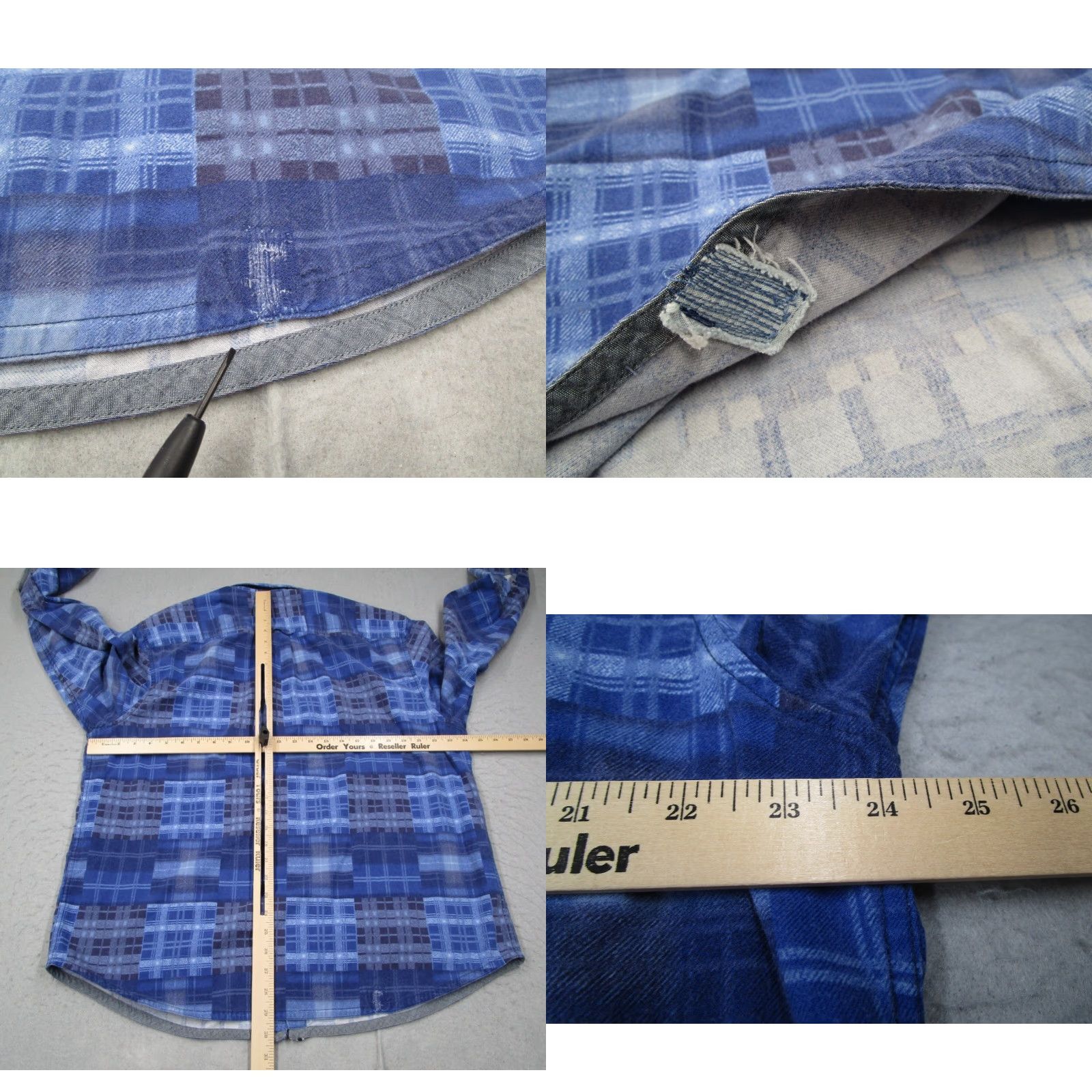 Tommy Bahama TOMMY BAHAMA Men’s blue plaid / patchwork long sleeve button up CANYON BEACH FLANNEL pocket shirt blue Canyon Beach flannel button up Size US XL / EU 56 / 4 - 8 Thumbnail