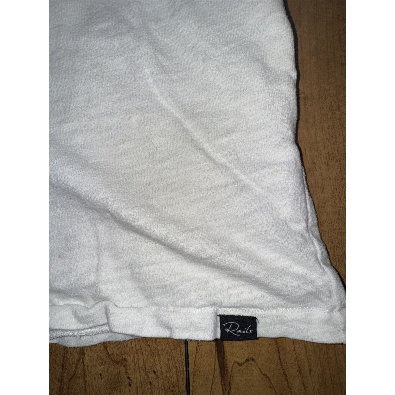 Rails Rails Men’s White Textured T-Shirt L 20x25 Premium Basics Size US L / EU 52-54 / 3 - 2 Thumbnail