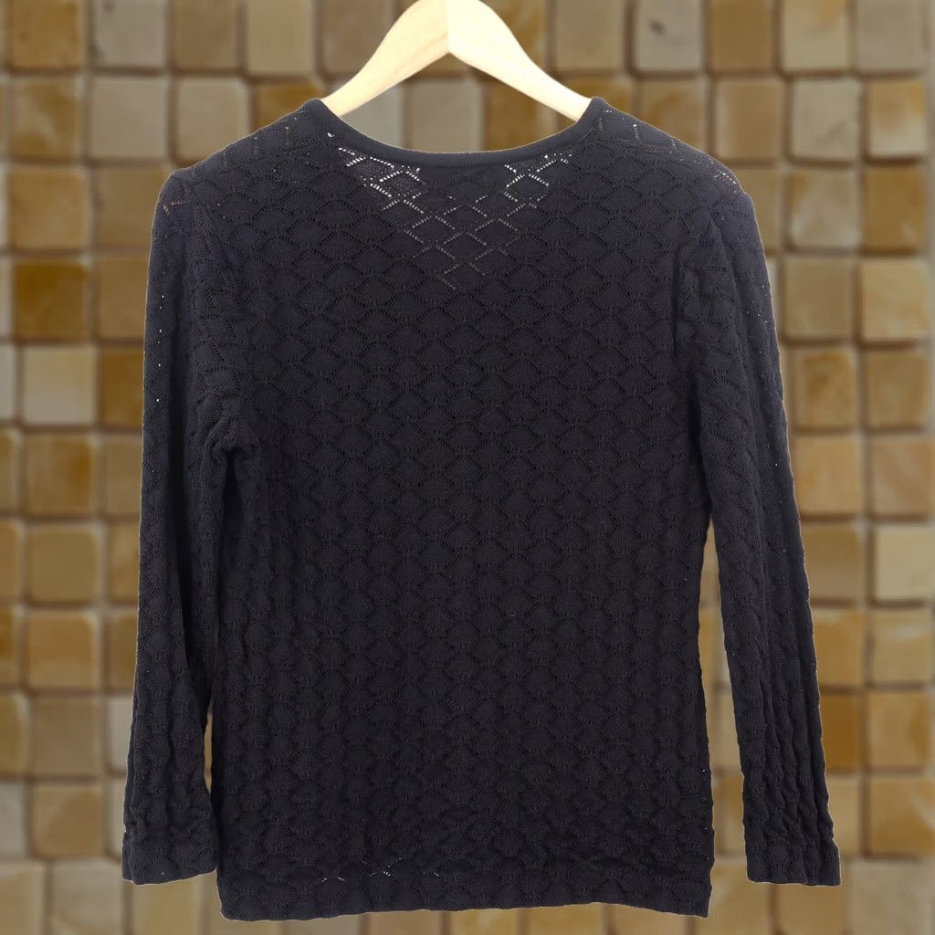 St. John St. John Collection by Maria Gray Womens Knit Long Sleeve Sweater Black P" Size XXS / US 00 / IT 34 - 1 Thumbnail