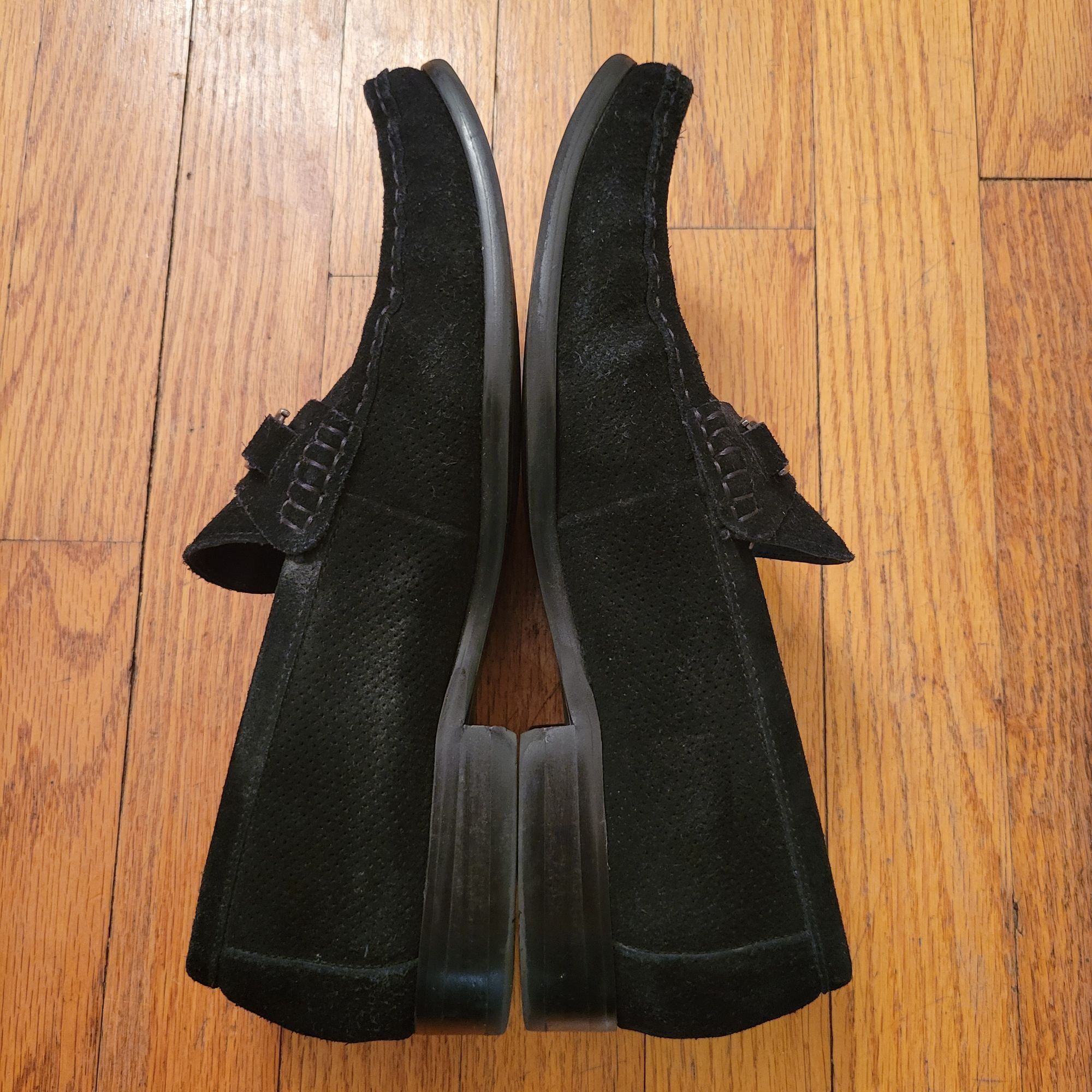 Saks Fifth Avenue Saks Fifth Avenue Black Leather Loafers Metal Horse Bit Acce Size US 8 / EU 41 - 5 Thumbnail