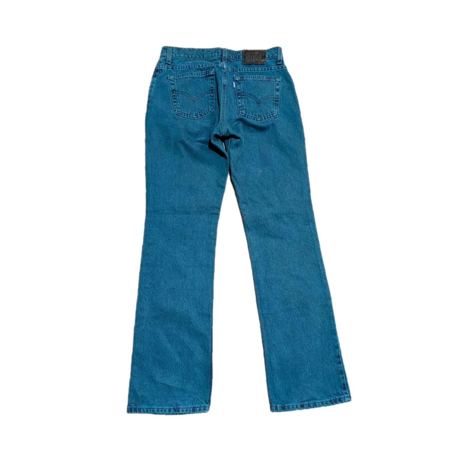 Vintage VINTAGE Levi's SilverTab Hipster Jeans 9 Jr. M (30x32) Dyed Blue Denim 100% Cotton Regular Straight Womens 5-Pocket USA Made 90s Hipster Size 30" / US 8 / IT 44 - 2 Thumbnail