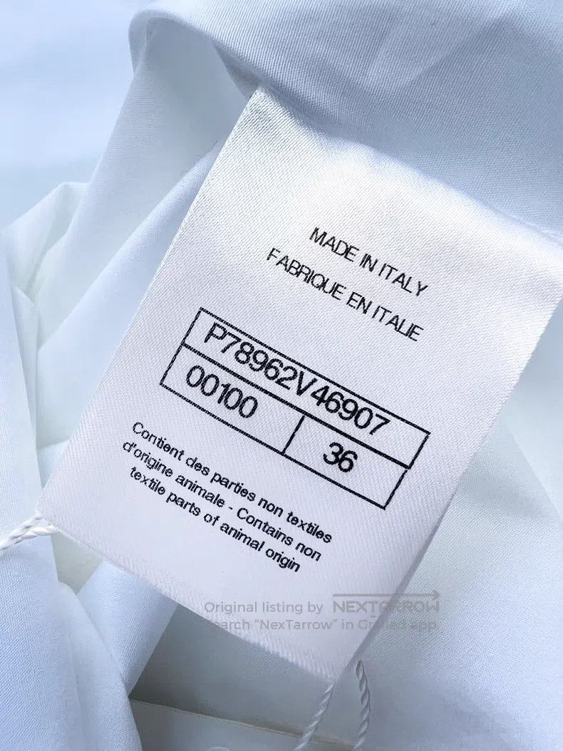 Chanel Chanel 25C white lapel bow tie long-sleeved shirt Size XS / US 0-2 / IT 36-38 - 6 Thumbnail