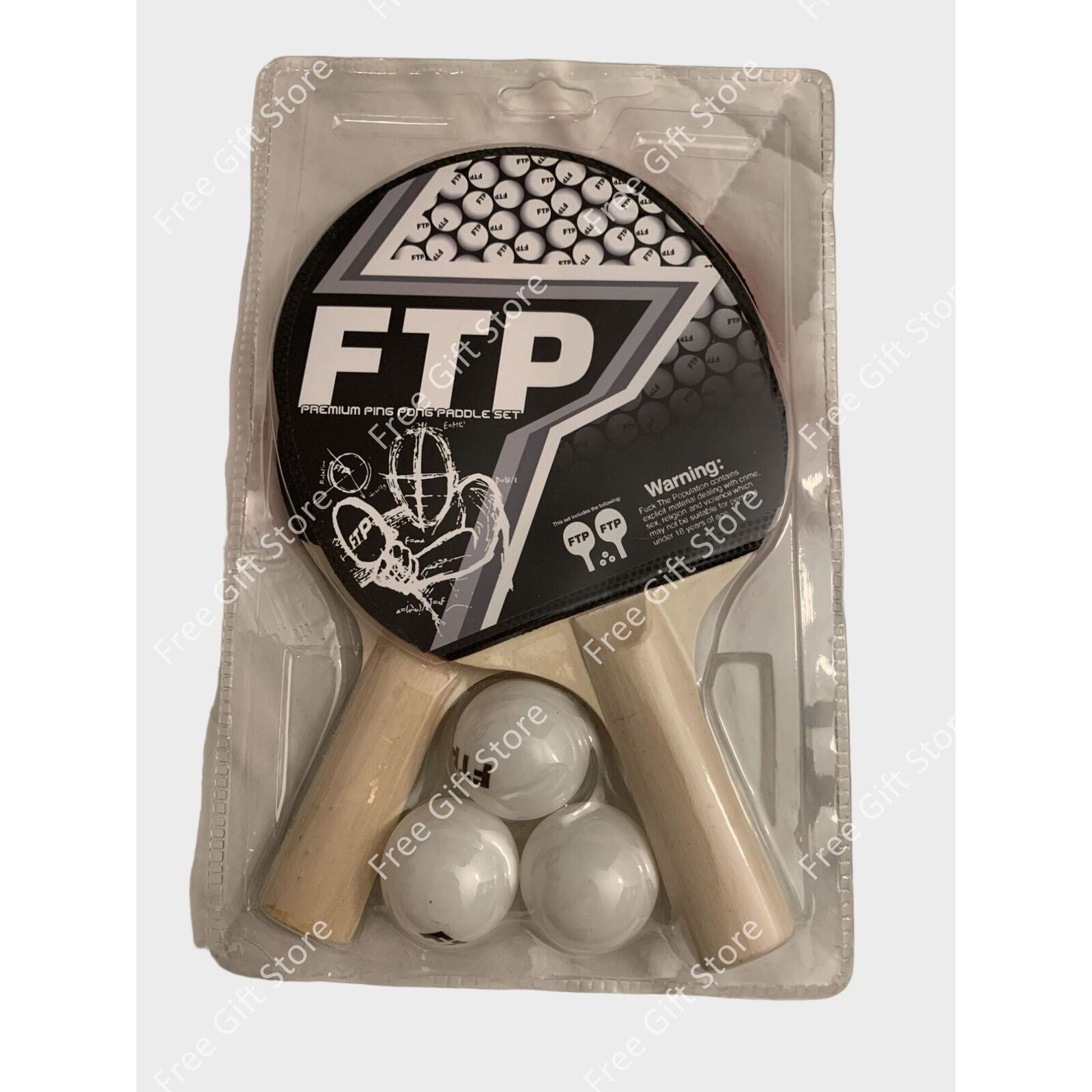 Fuck The Population FTP Ping Pong Set Size ONE SIZE - 2 Thumbnail