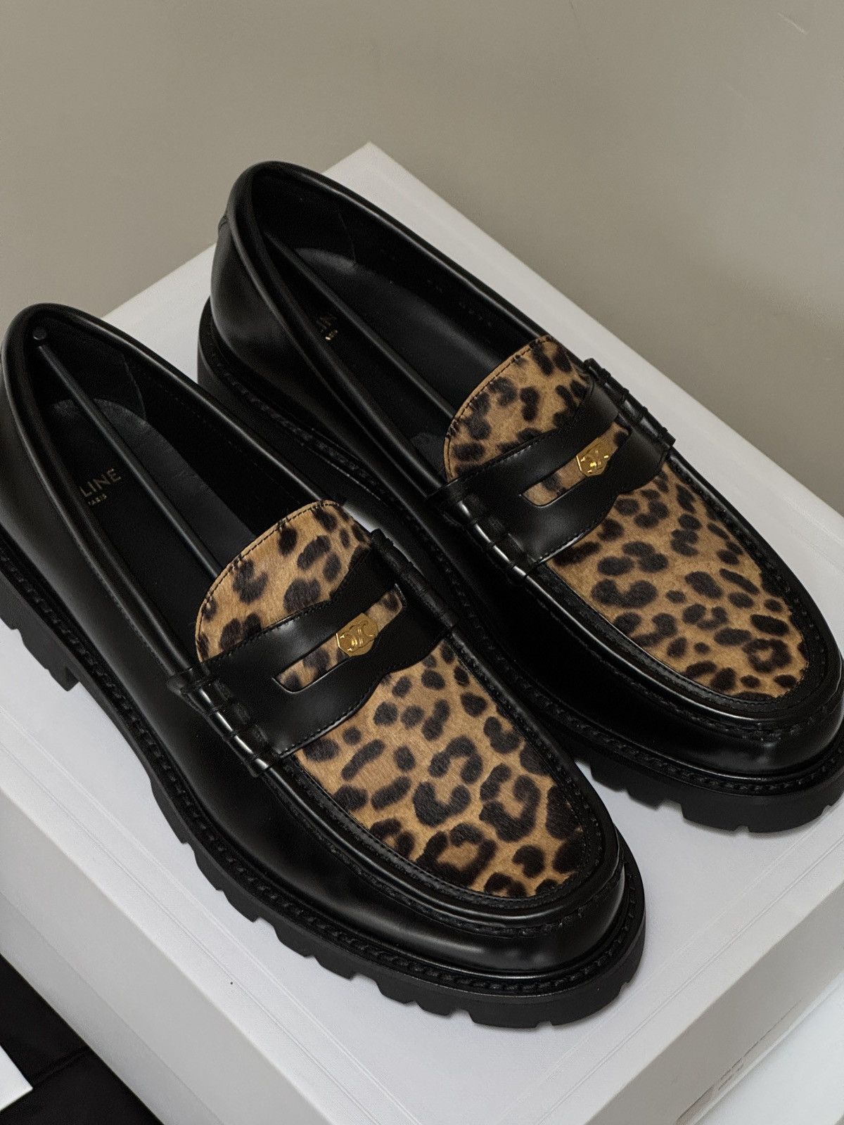 Celine Celine Homme Black Leopard Print Triomphe Loafers EU42 Size US 9 / EU 42 - 7 Thumbnail