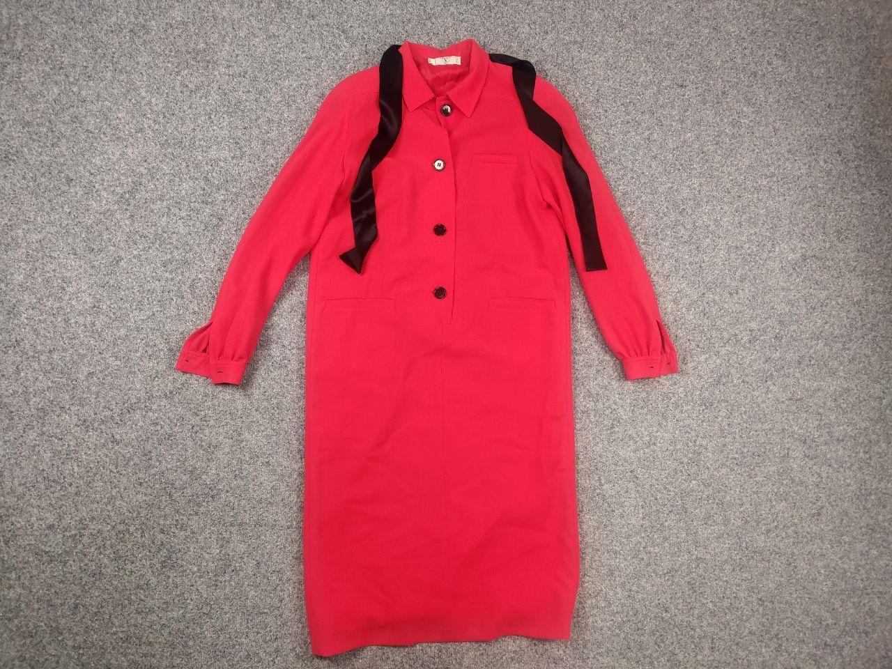 Valentino Vintage 80's Valentino miss V Red shirt dress long sleeves Size M / US 6-8 / IT 42-44 - 2 Thumbnail