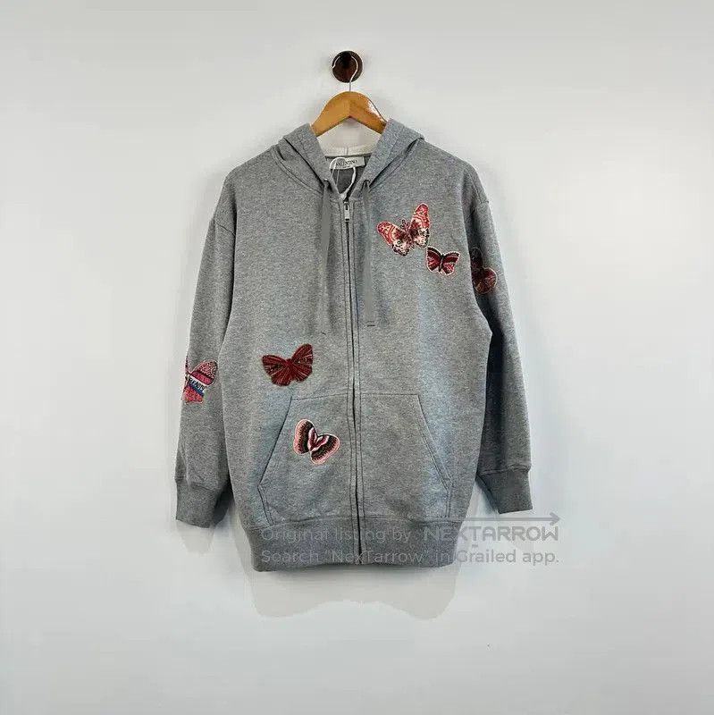 Valentino Valentino Gray Embroidered Women's Hoodie . Size S / US 4 / IT 40 - 1 Thumbnail