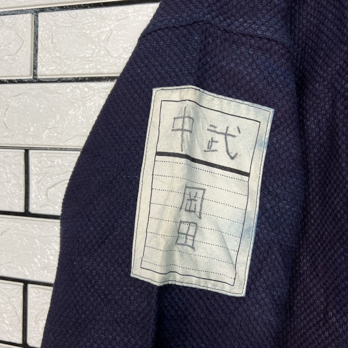 Vintage Bushu Navy Blue Indigo Shashiko Thick Weave Kimono 4133-C188 Size US L / EU 52-54 / 3 - 5 Thumbnail