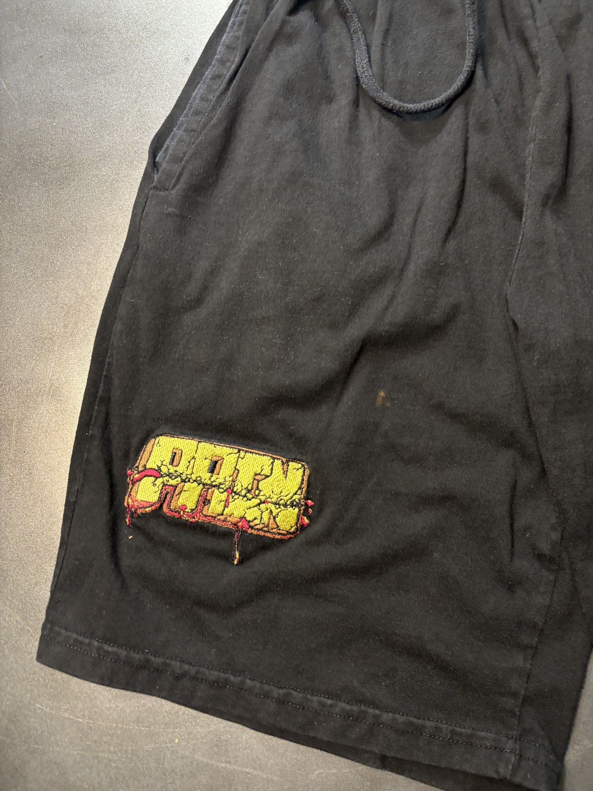 Actual Pain × Vintage 1990s Pain Shorts Vintage Drawstring Cotton Black Summer Med Size US 30 / EU 46 - 2 Thumbnail