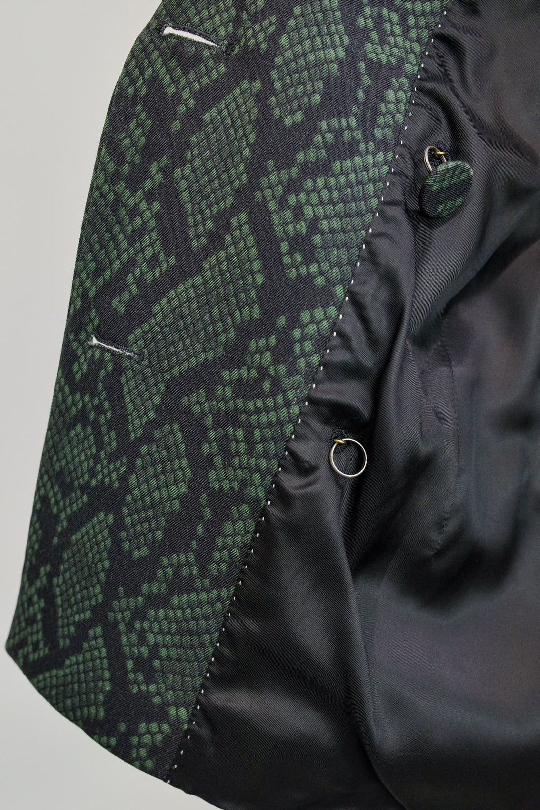 Dries Van Noten Dries Van Noten AW/20 Green Snake Skin Print Blazer Size M / US 6-8 / IT 42-44 - 6 Thumbnail