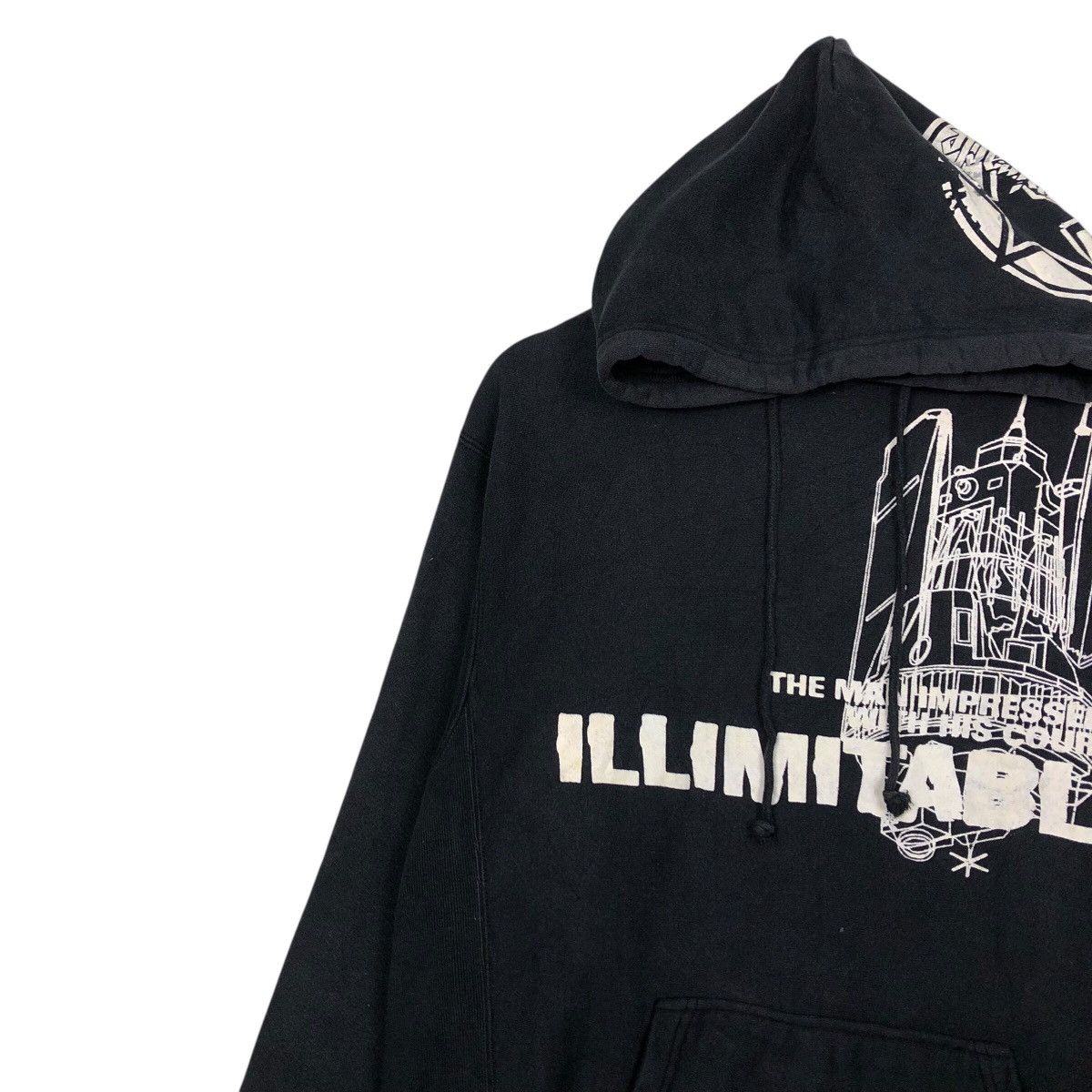 Hysteric Glamour 📌Vintage Hoodie Pull Illimitable Big Logo Punk Overprint Size US L / EU 52-54 / 3 - 8 Thumbnail