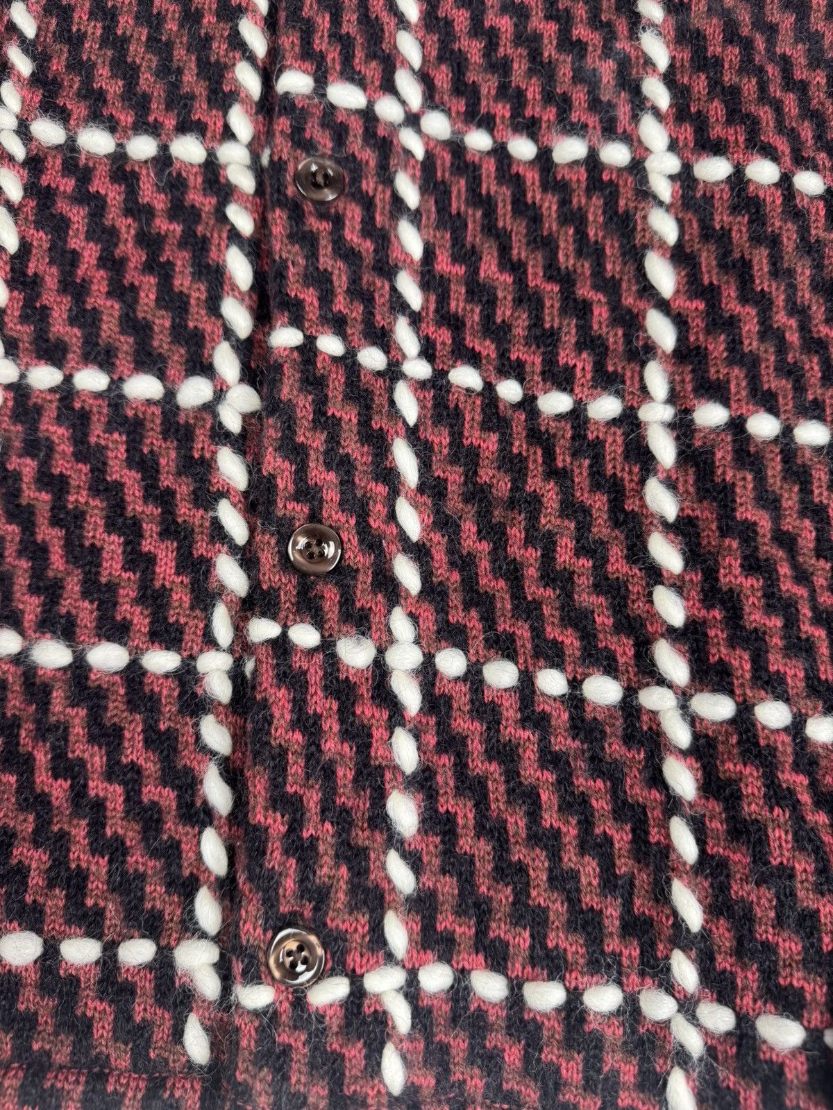 Aime Leon Dore Plaid hand knit over-shirt Size US M / EU 48-50 / 2 - 3 Thumbnail