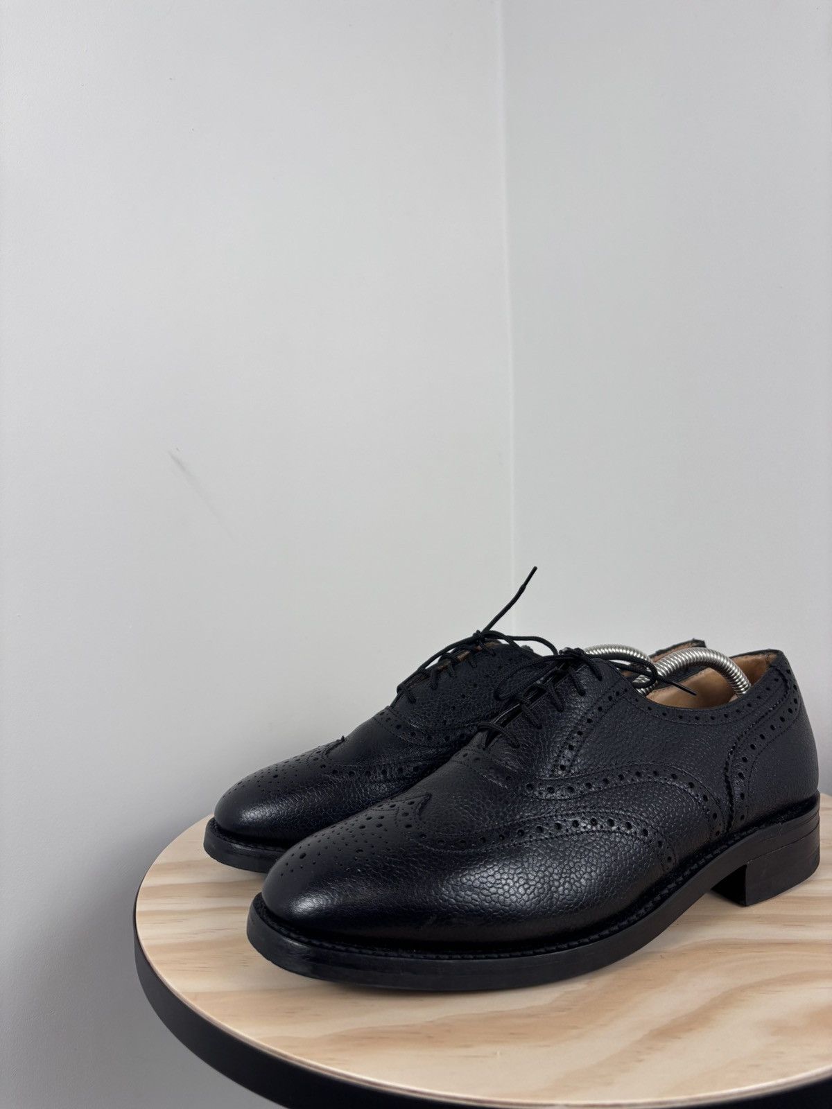 These Glory Days These Glory Days Bespoke Men’s Black Leather Oxford Shoes Size US 8 / EU 41 - 8 Thumbnail