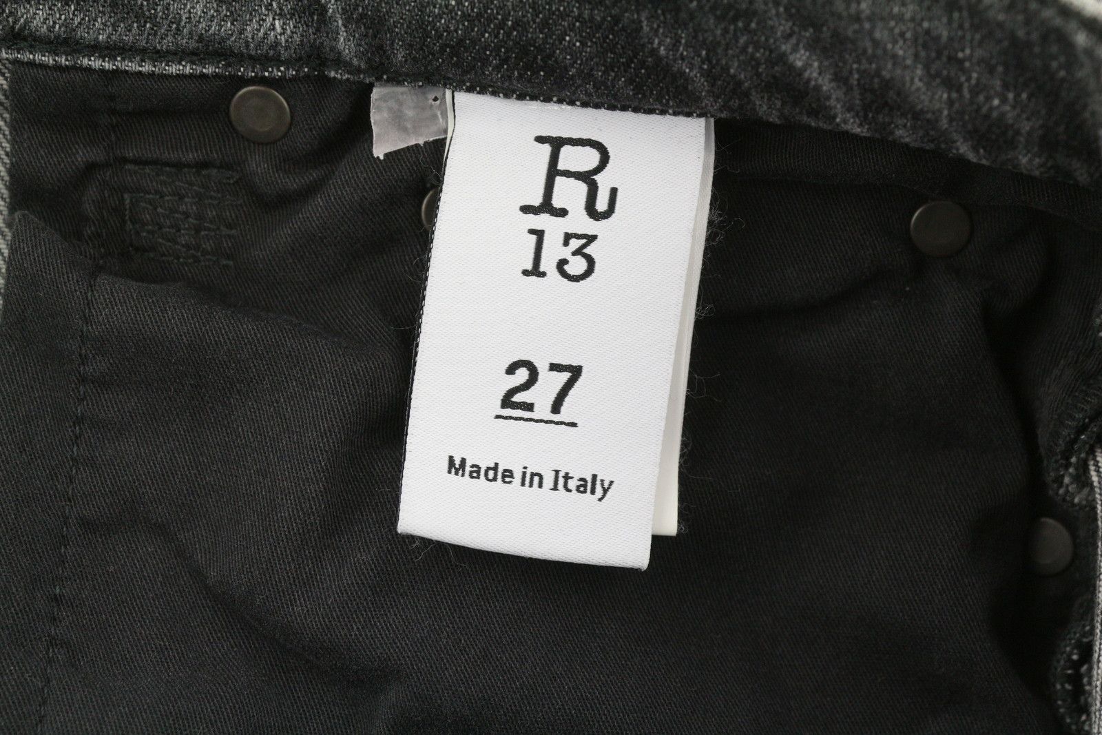 R13 JENNIE TAPERED 27 Vintage Grey Faded Ripped 85805 Size 27" / US 4 / IT 40 - 8 Thumbnail