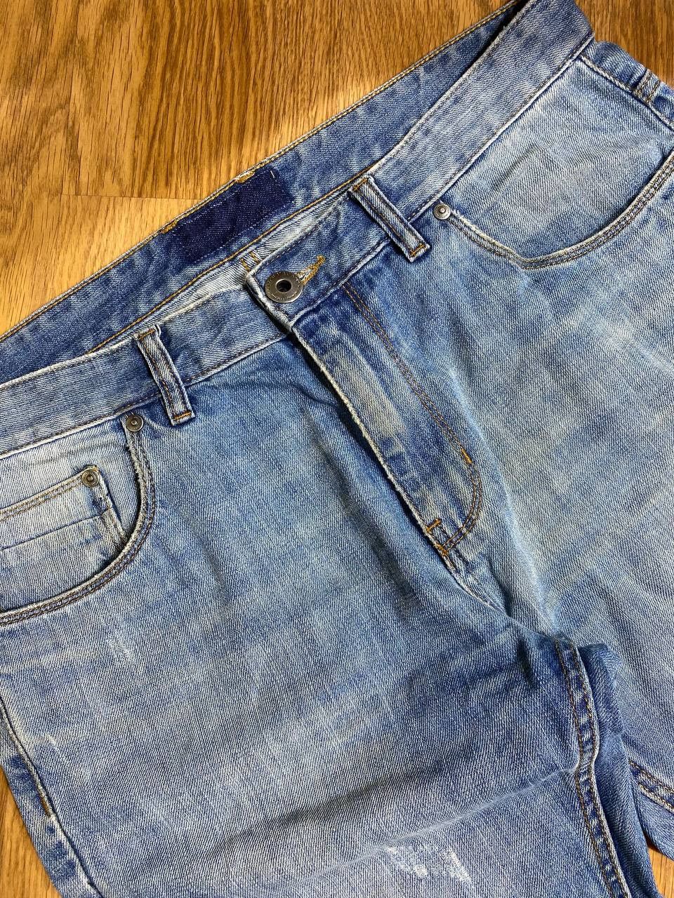 Japanese Brand Dirty Distressed Jeans Patchwork Painted Flared Baggy Size US 32 / EU 48 - 13 Thumbnail