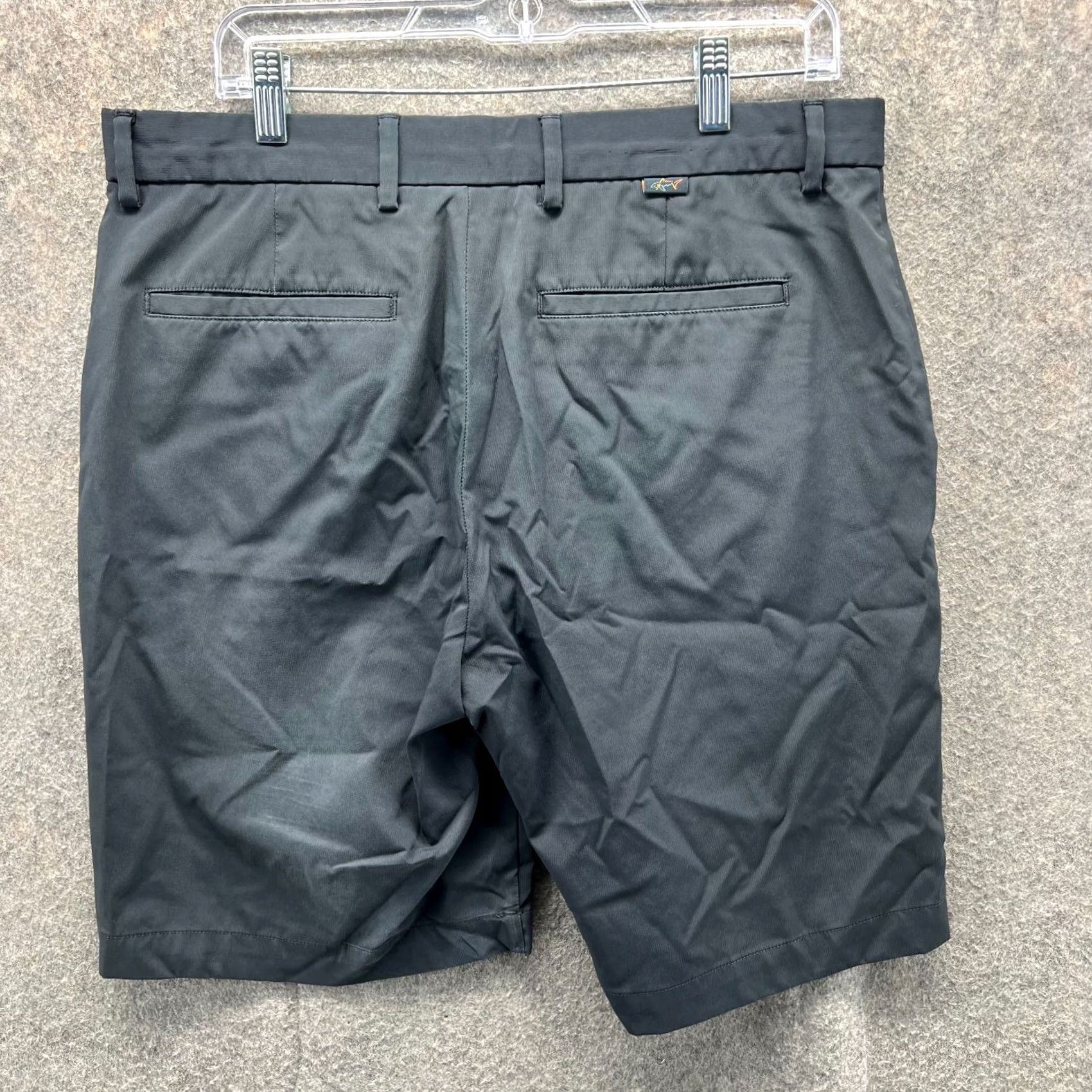 Vintage Greg Norman Shorts Mens 34 Black Chino Flat Front Golf Golfer Classic Travel Size US 34 / EU 50 - 2 Thumbnail