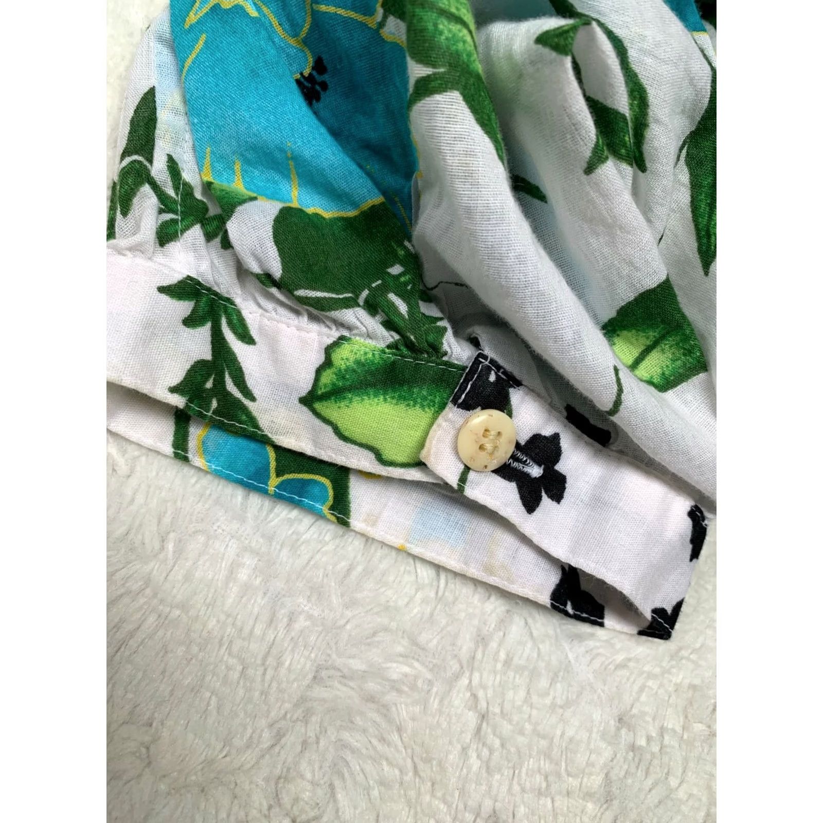 Vintage Sag Harbor Womens Button Down Top Shirt Large 3/4 Sleeves Floral Blue Casual Size L / US 10 / IT 46 - 4 Thumbnail