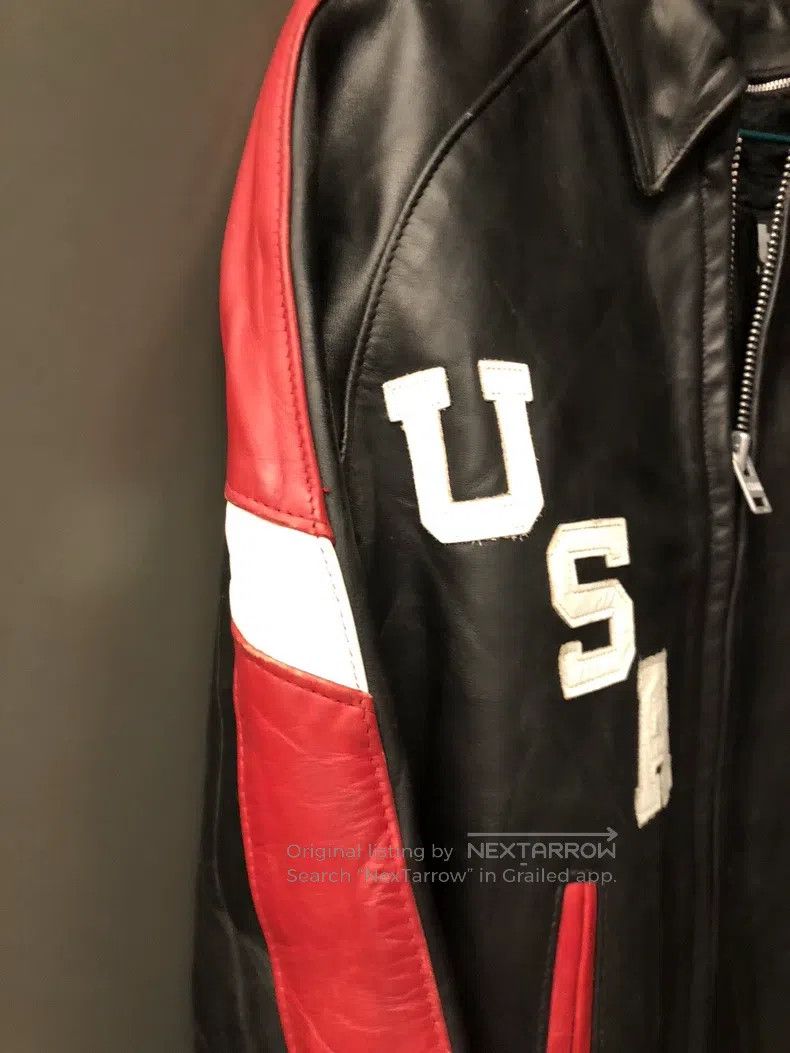 Other 441 color-blocked cowhide classic lapel motorcycle jacket Size US XS / EU 42 / 0 - 4 Thumbnail