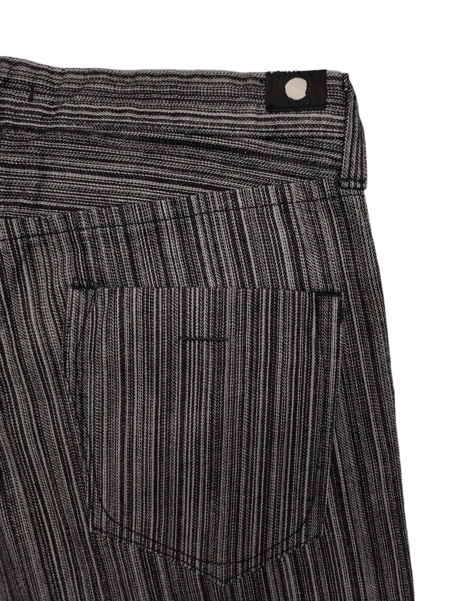 If Six Was Nine Flare Jeans Blue Way Union Made Japan Striped Denim Bootcut Size US 34 / EU 50 - 16 Thumbnail