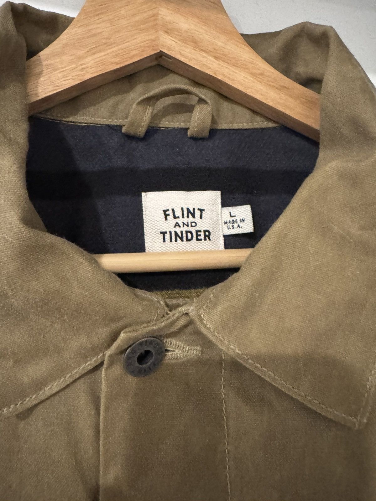 Flint And Tinder Flannel-Lined Waxed Trucker Jacket Size US L / EU 52-54 / 3 - 5 Thumbnail