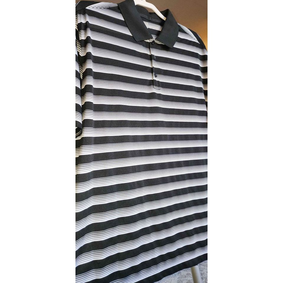 Nike Nike Mens XL Xlarge Standard Black White Short Sleeve Polo S Size US XL / EU 56 / 4 - 2 Thumbnail