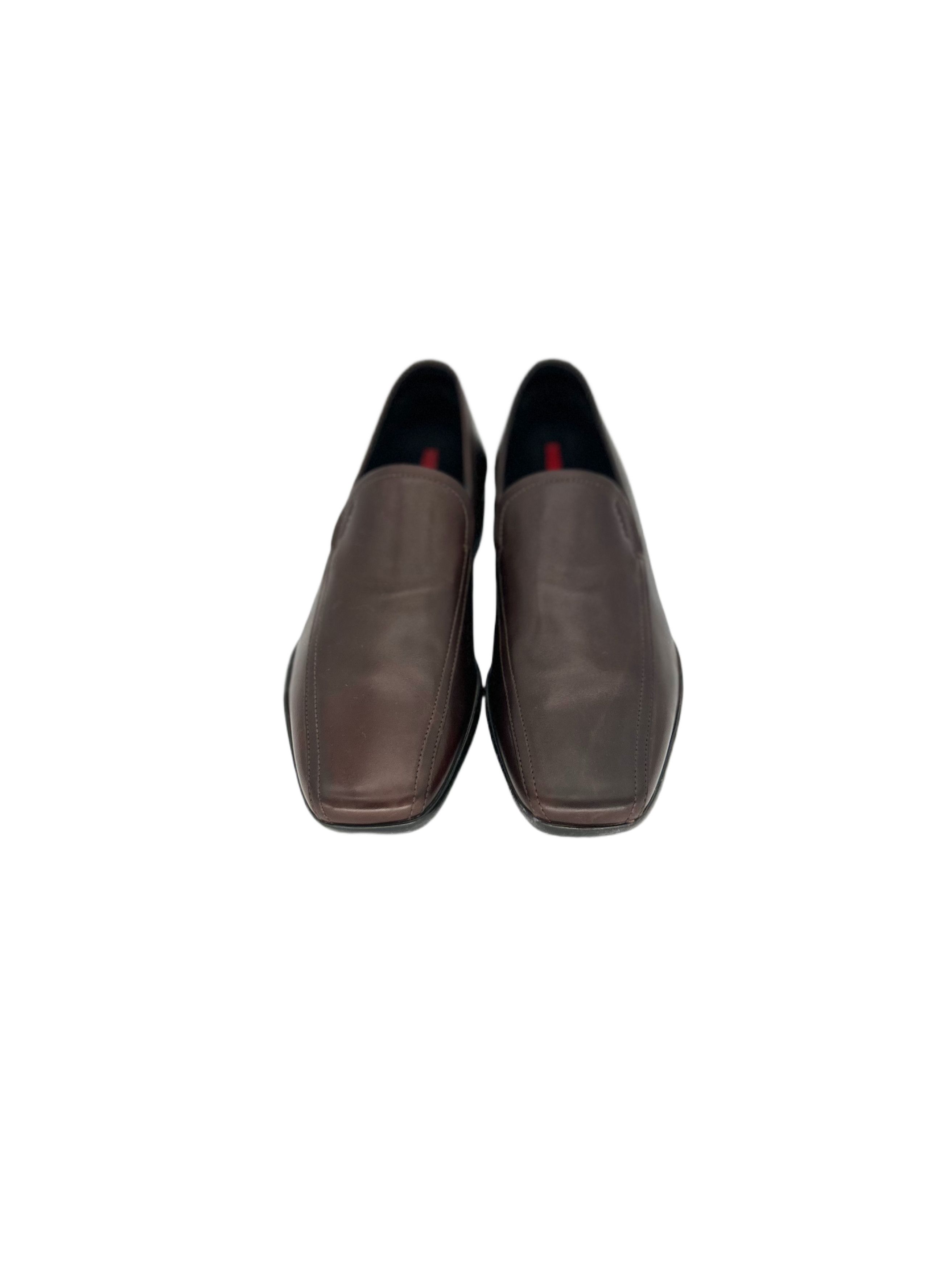 Prada Prada Linea Rossa Dark Brown Loafer Shoes Size US 7 / EU 40 - 3 Thumbnail