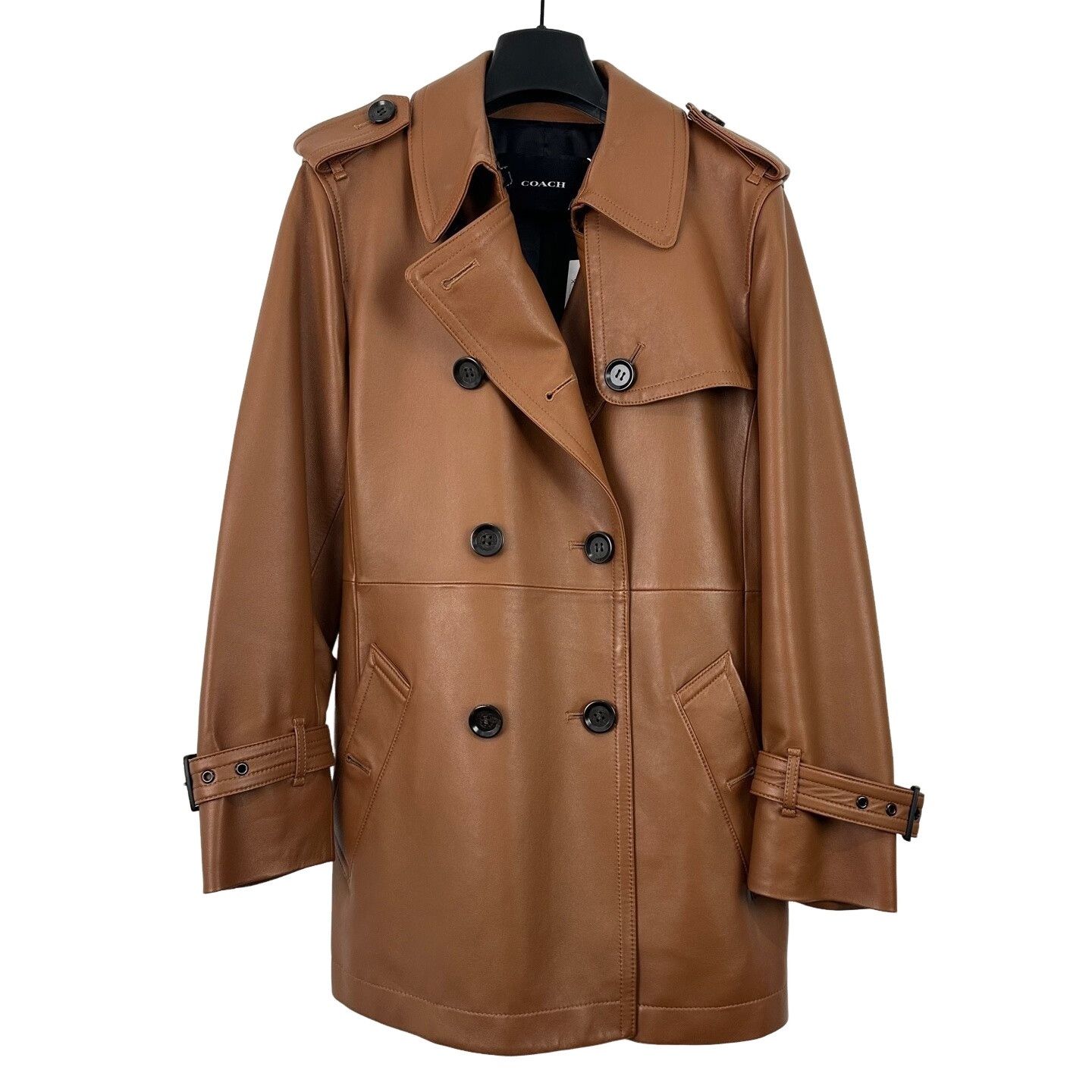 Coach Coach Double Breasted Lambskin Leather Jacket M Size M / US 6-8 / IT 42-44 - 1 Thumbnail