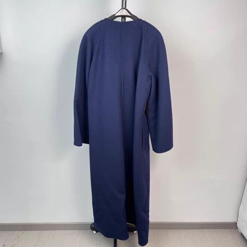 Louis Vuitton Louis Vuitton Navy blue long coat with presbyopia printed Size S / US 4 / IT 40 - 2 Thumbnail