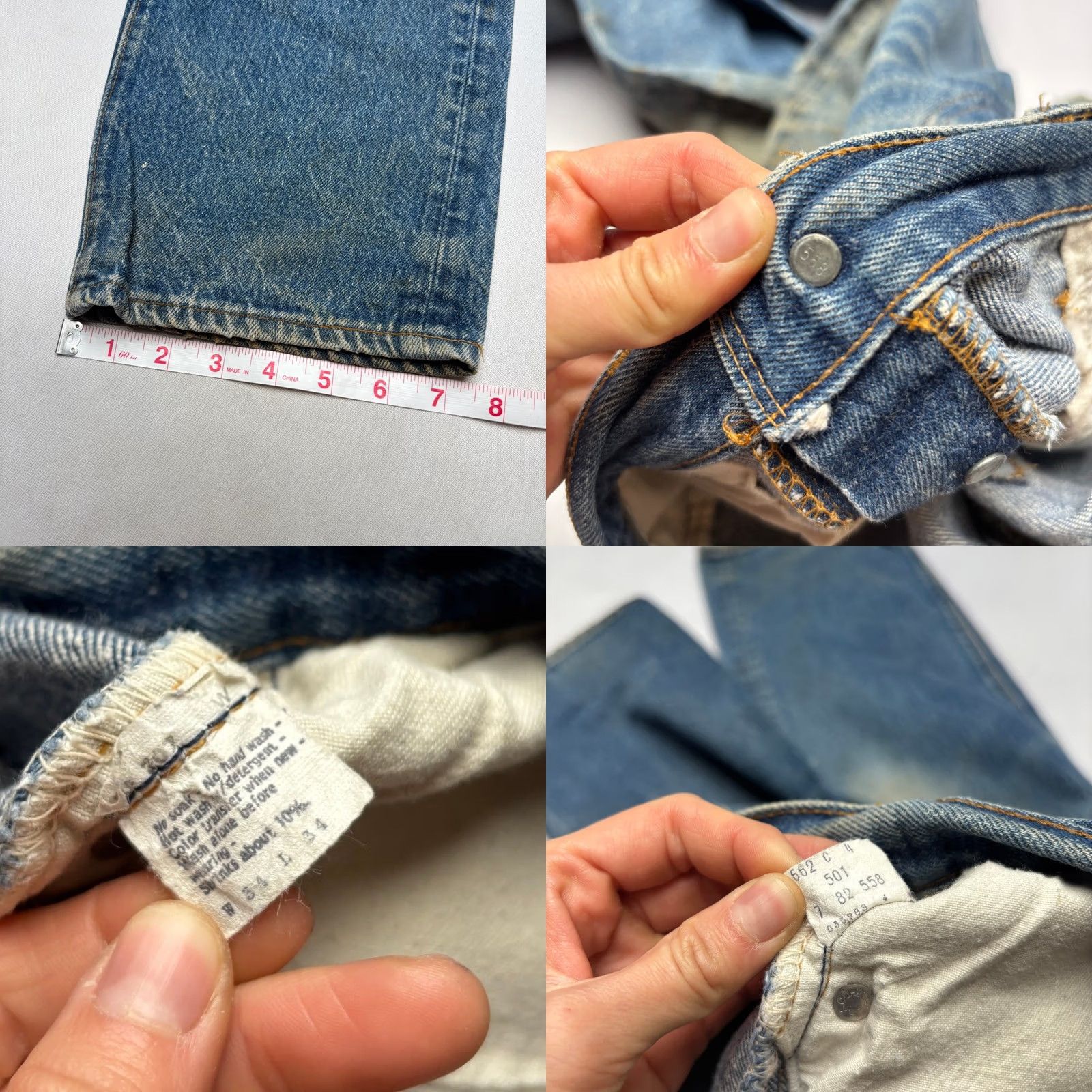 Levi's VINTAGE Levi's 501 Jeans Straight Leg Distressed Made in USA 80s 32x31 Size US 32 / EU 48 - 8 Thumbnail