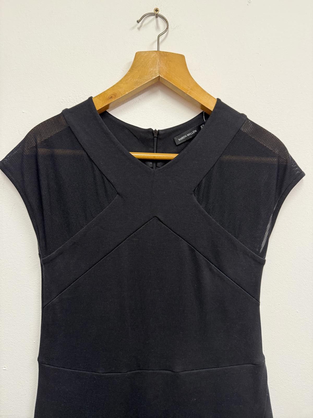 Other Karen Millen Black Sheer Panel Dress Size M / US 6-8 / IT 42-44 - 3 Thumbnail