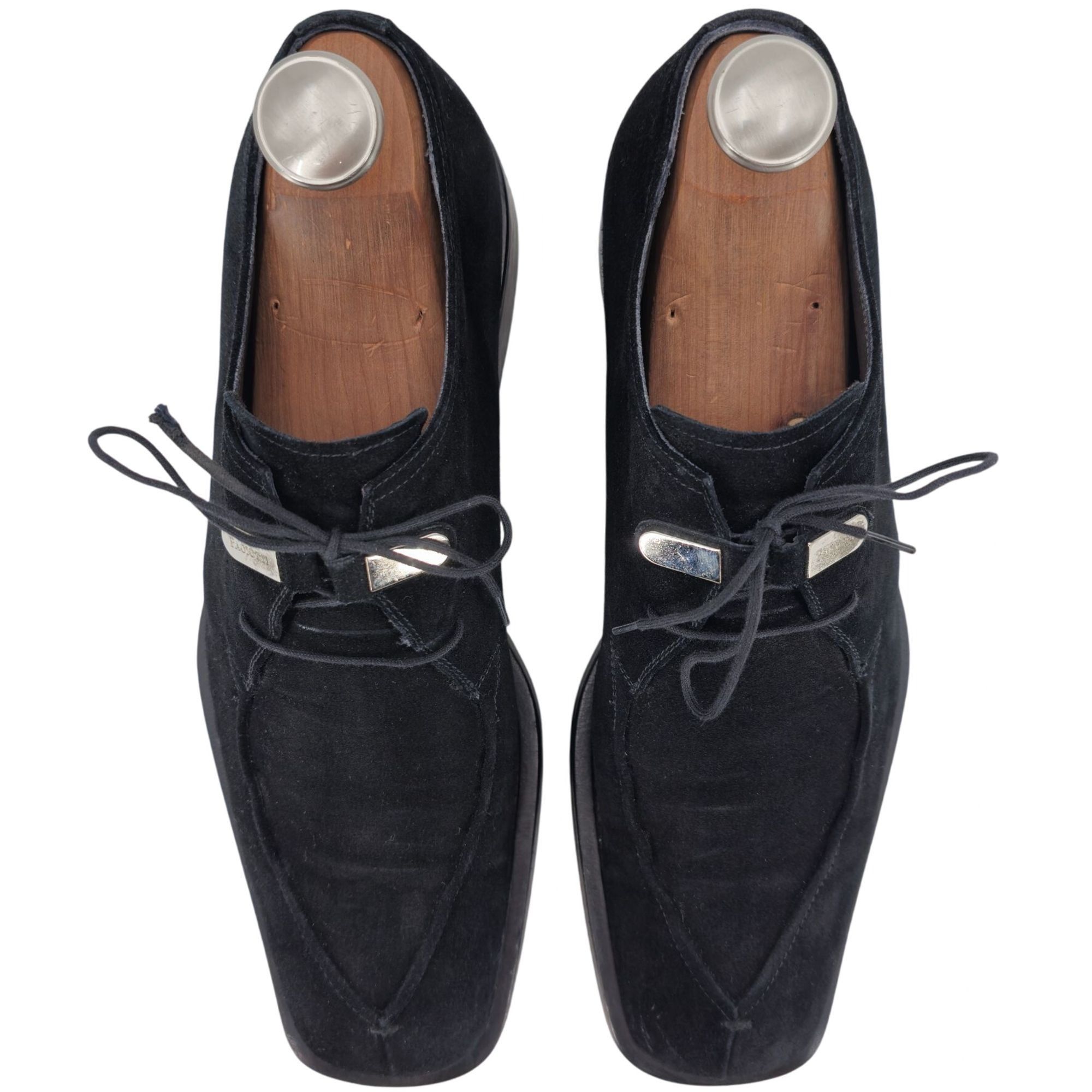 Other Cesare Paciotti Italy Men 10 Dress Shoes Black Suede Leather Size US 10 / EU 43 - 3 Thumbnail