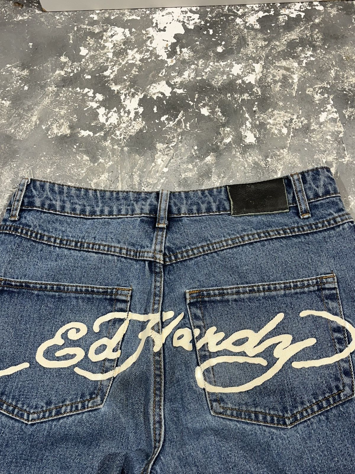 Ed Hardy Ed Hardy vintage denim pants jeans baggy big logo swag Size US 30 / EU 46 - 2 Thumbnail