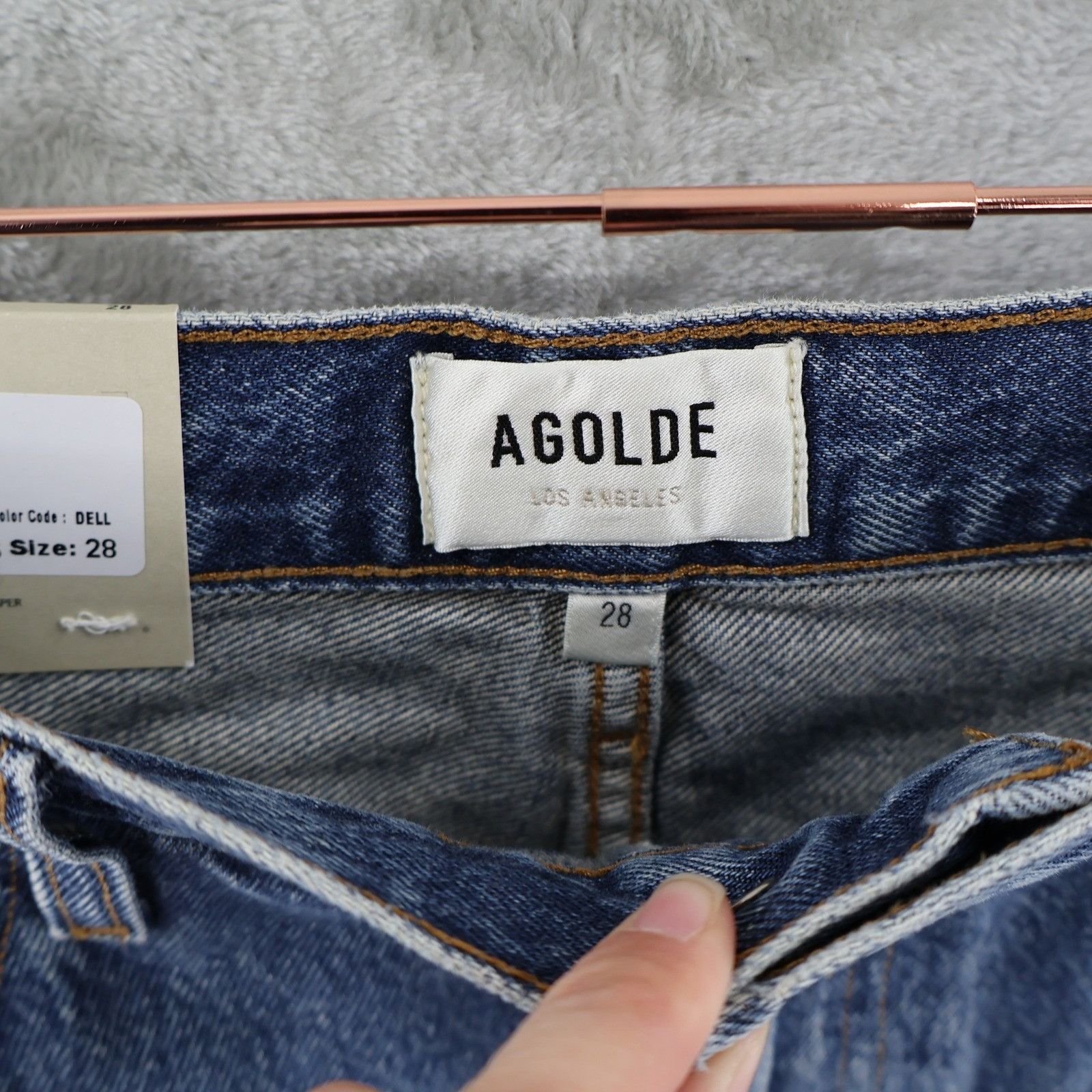 Agolde AGOLDE Alek Mini Skirt Womens 28 Blue Denim Classic Preppy T Size 28" / US 6 / IT 42 - 2 Thumbnail
