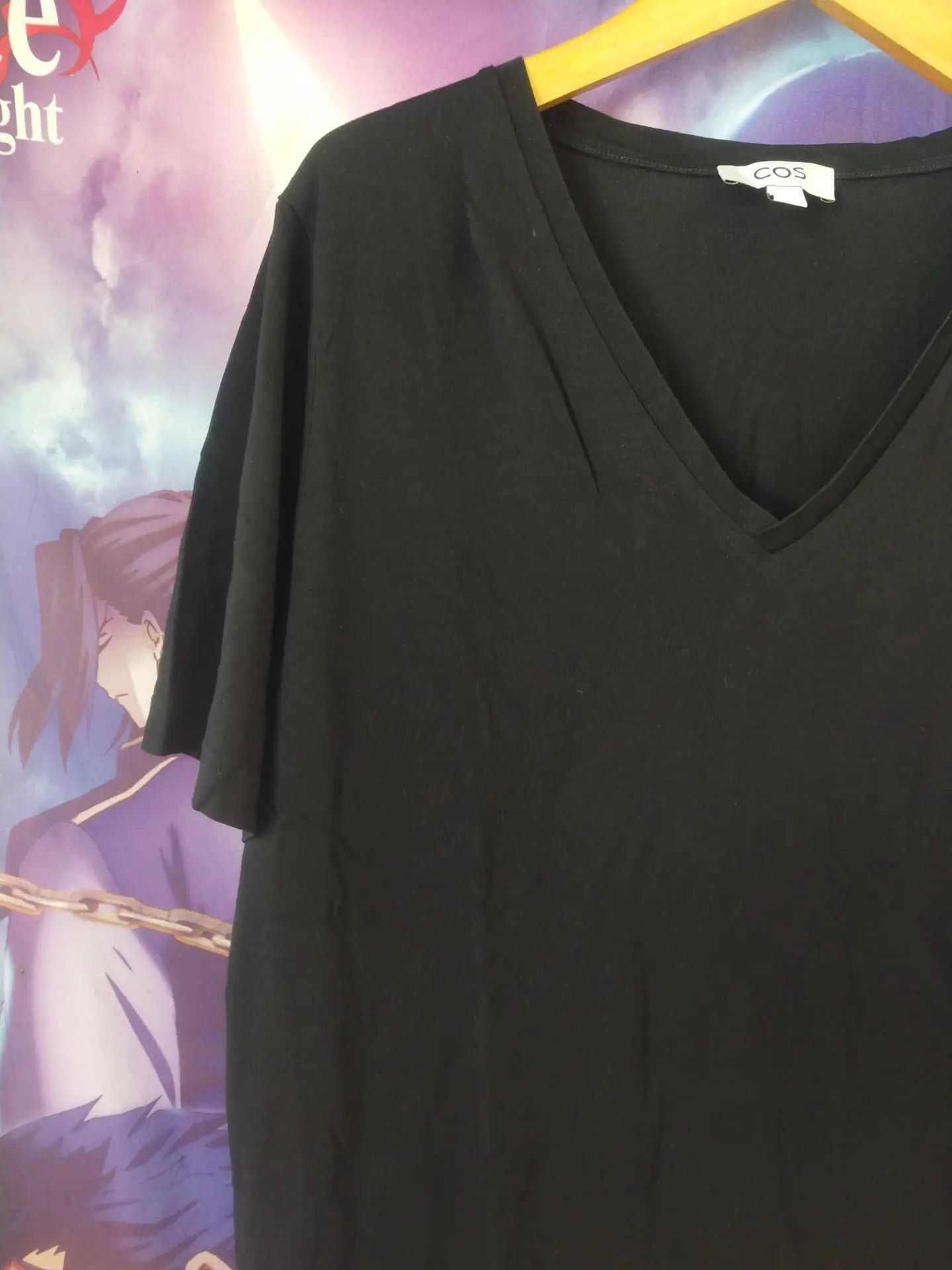 Cos Cos V-Neck Basic Black Tees Size US L / EU 52-54 / 3 - 2 Thumbnail