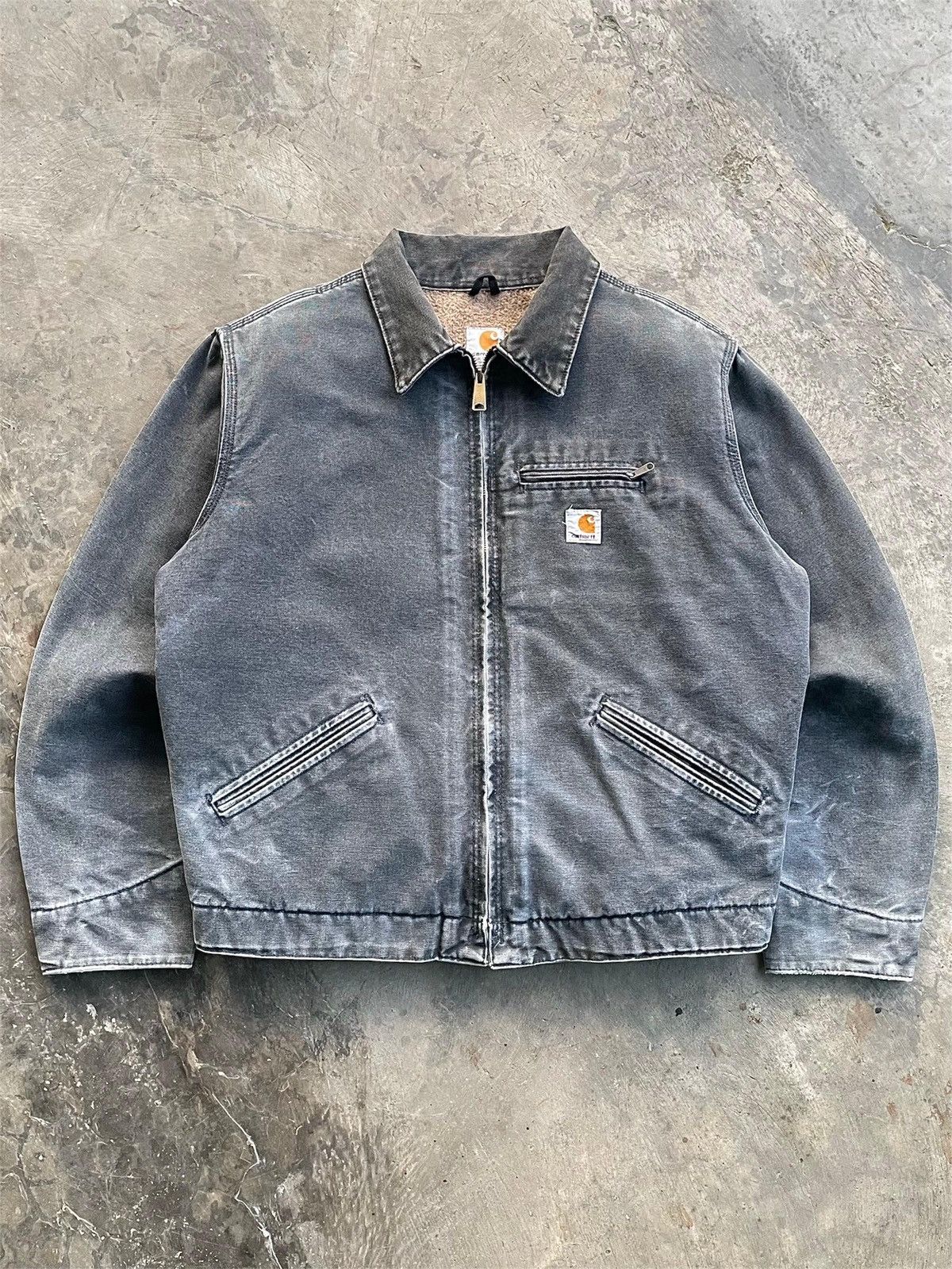 Carhartt VINTAGE FADED PETROL GREY CARHARTT DETROIT JACKET WJ097-PTL Size US XL / EU 56 / 4 - 1 Thumbnail