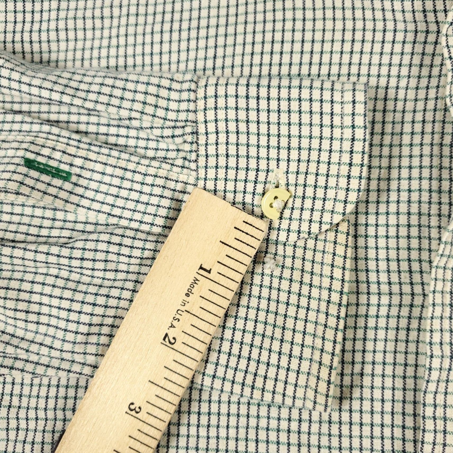 Tommy Hilfiger TOMMY HILFIGER Men's Medium Green Check Long Sleeve Button-Up Shirt Classic Preppy Size US M / EU 48-50 / 2 - 3 Thumbnail
