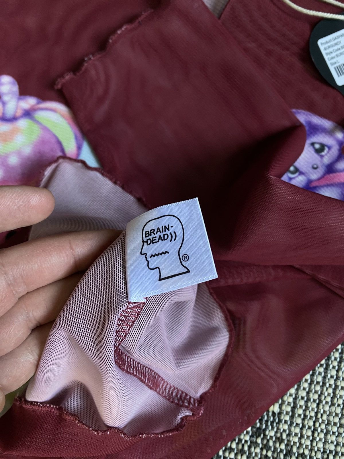 Brain Dead Brain Dead GASPAR BUTTERFLIES MESH TOP -BURGUNDY Size L / US 10 / IT 46 - 8 Thumbnail