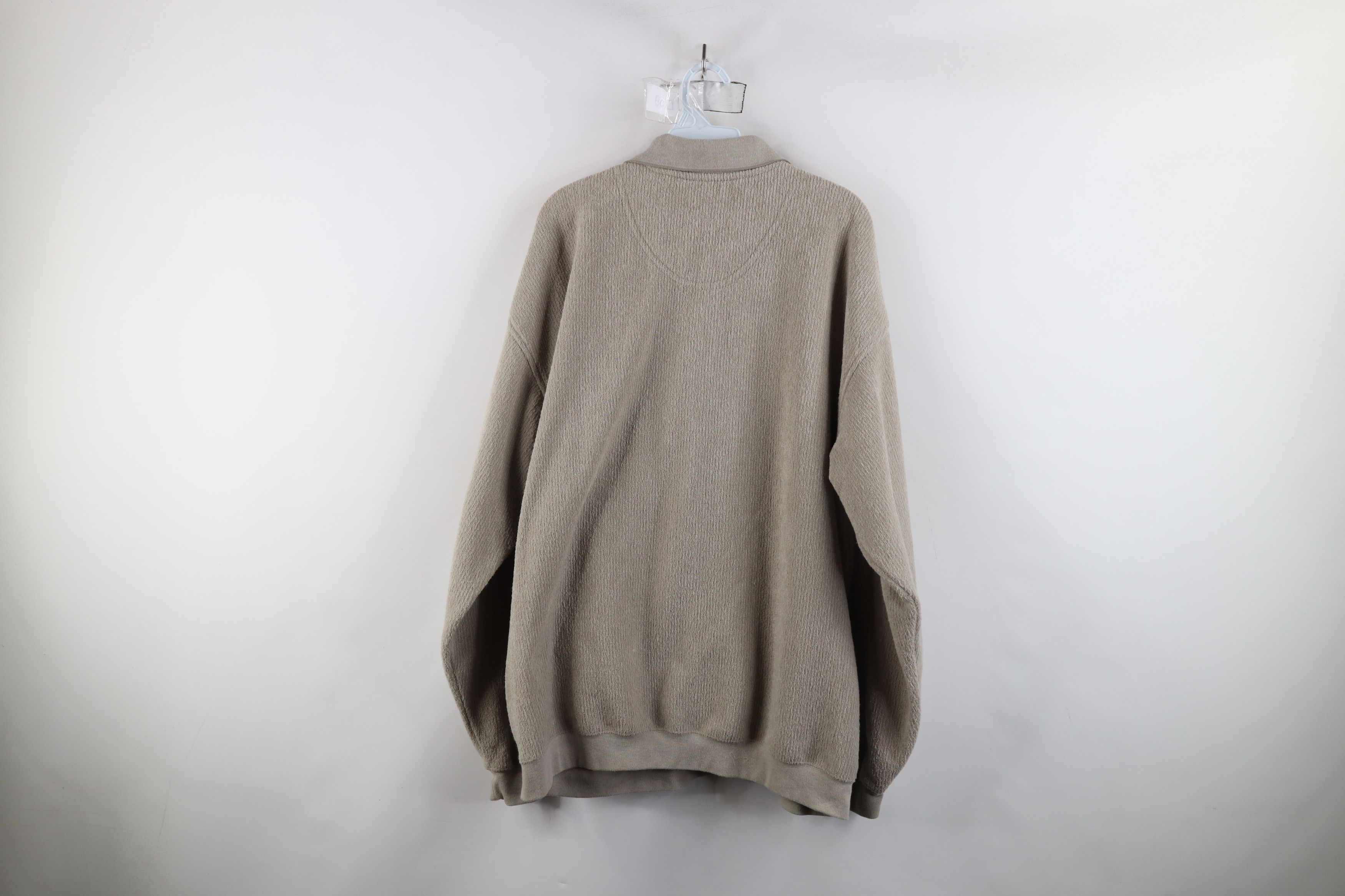 Vintage Vintage 90s Streetwear Terry Cloth Collared Sweatshirt Size US XL / EU 56 / 4 - 11 Thumbnail