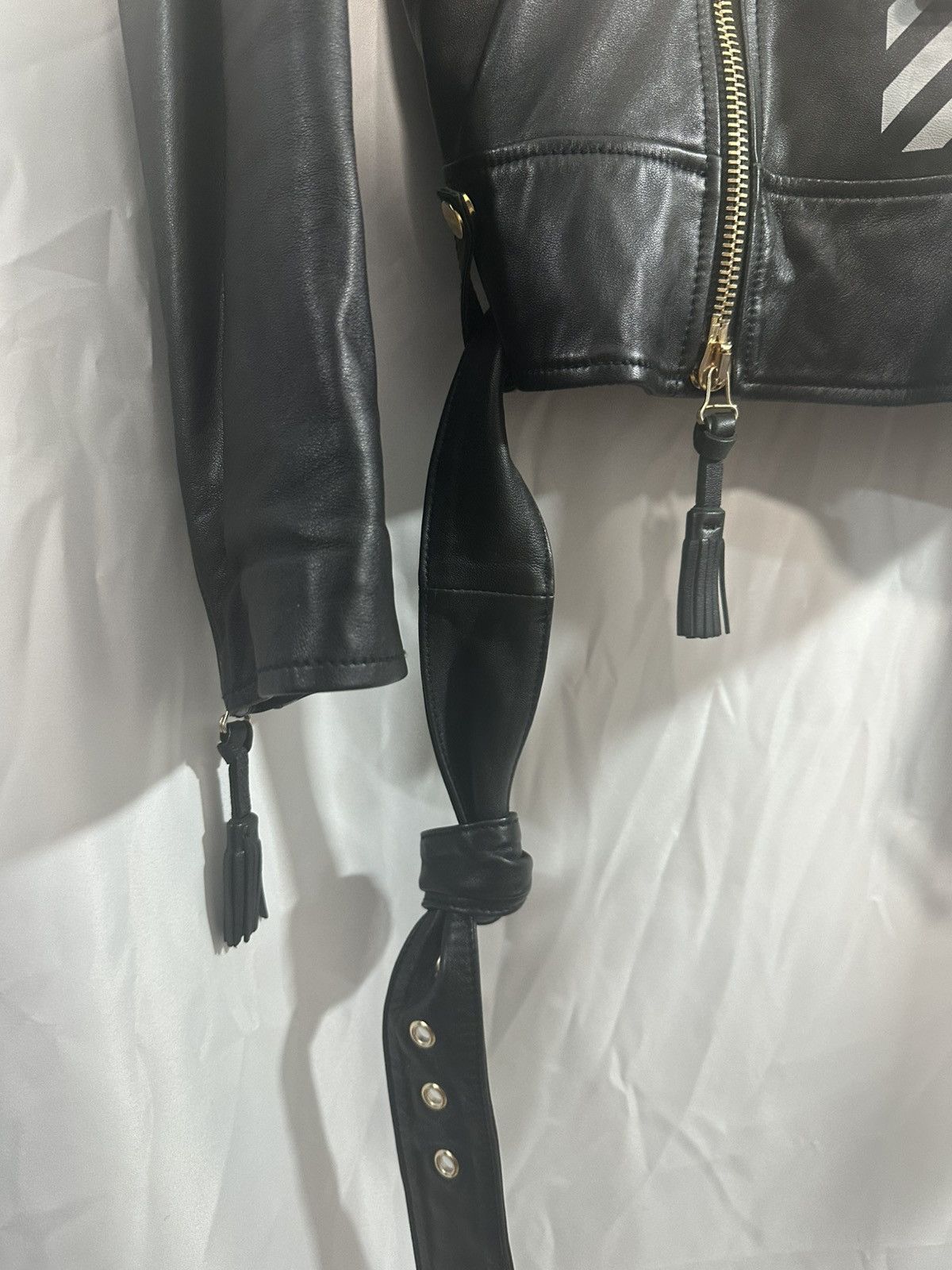 Off-White OFF WHITE LEATHER JACKET STRIPER Size US L / EU 52-54 / 3 - 9 Thumbnail