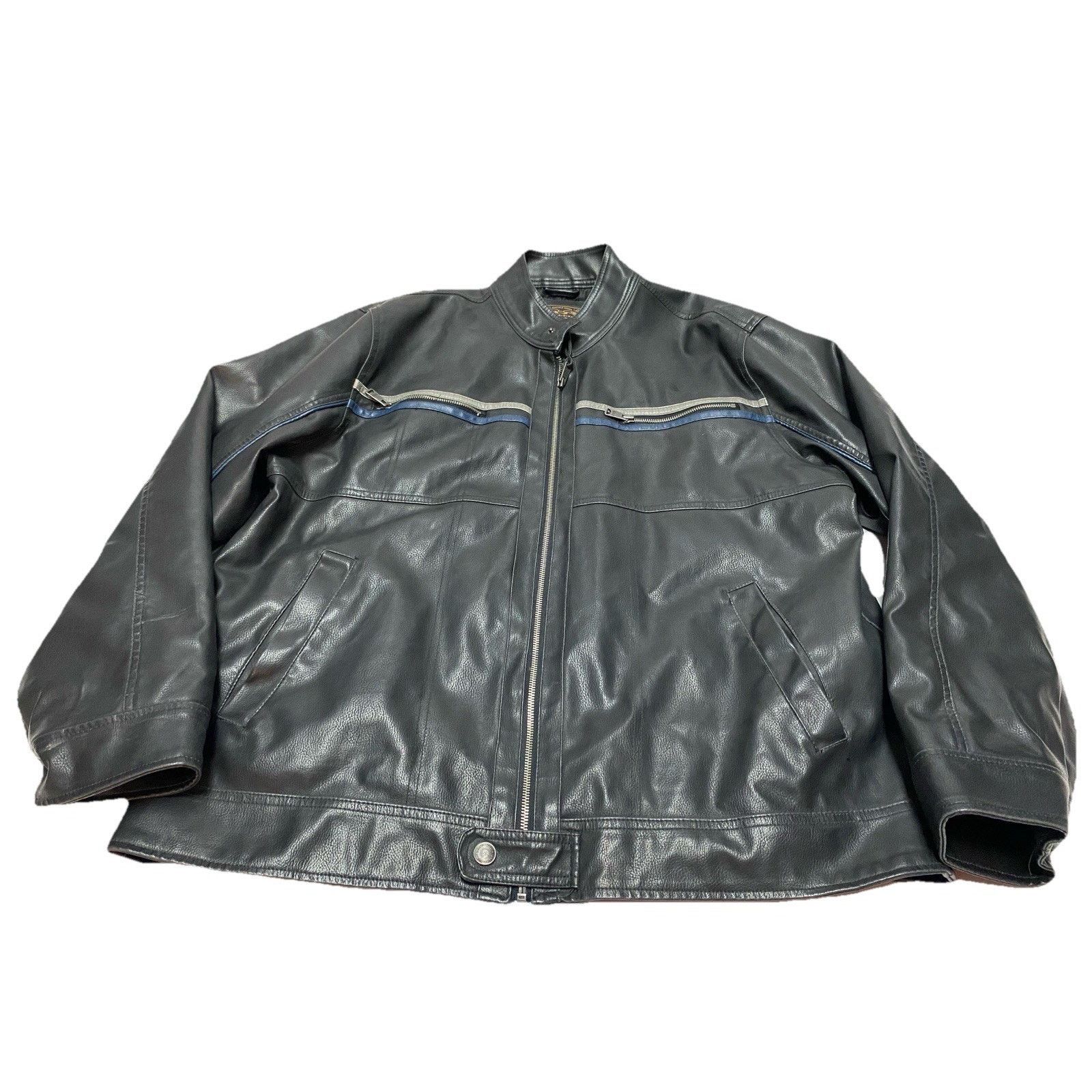 Arizona Jean Co. Vtg Arizona Faux Leather Men's Full Zip Jacket 2XL Black 90s Size US XXL / EU 58 / 5 - 1 Thumbnail