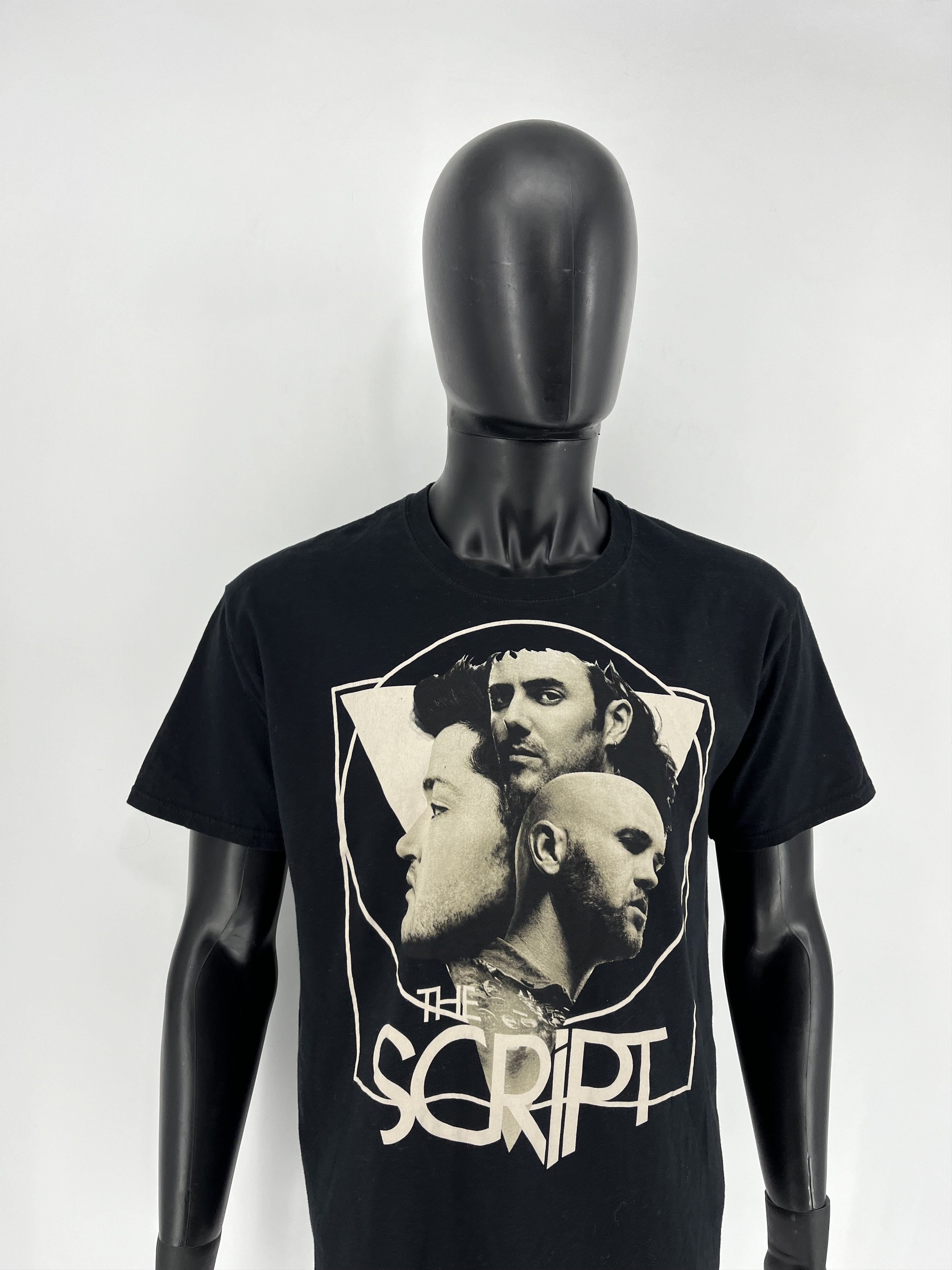 Band Tees The Script Vintage Black Cotton Short Sleeve T-Shirt Metal Size US L / EU 52-54 / 3 - 3 Thumbnail