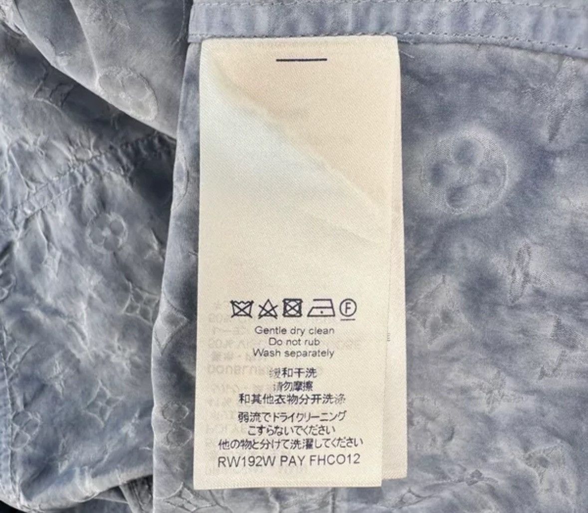 Louis Vuitton Blue gray full printed logo hooded jacket