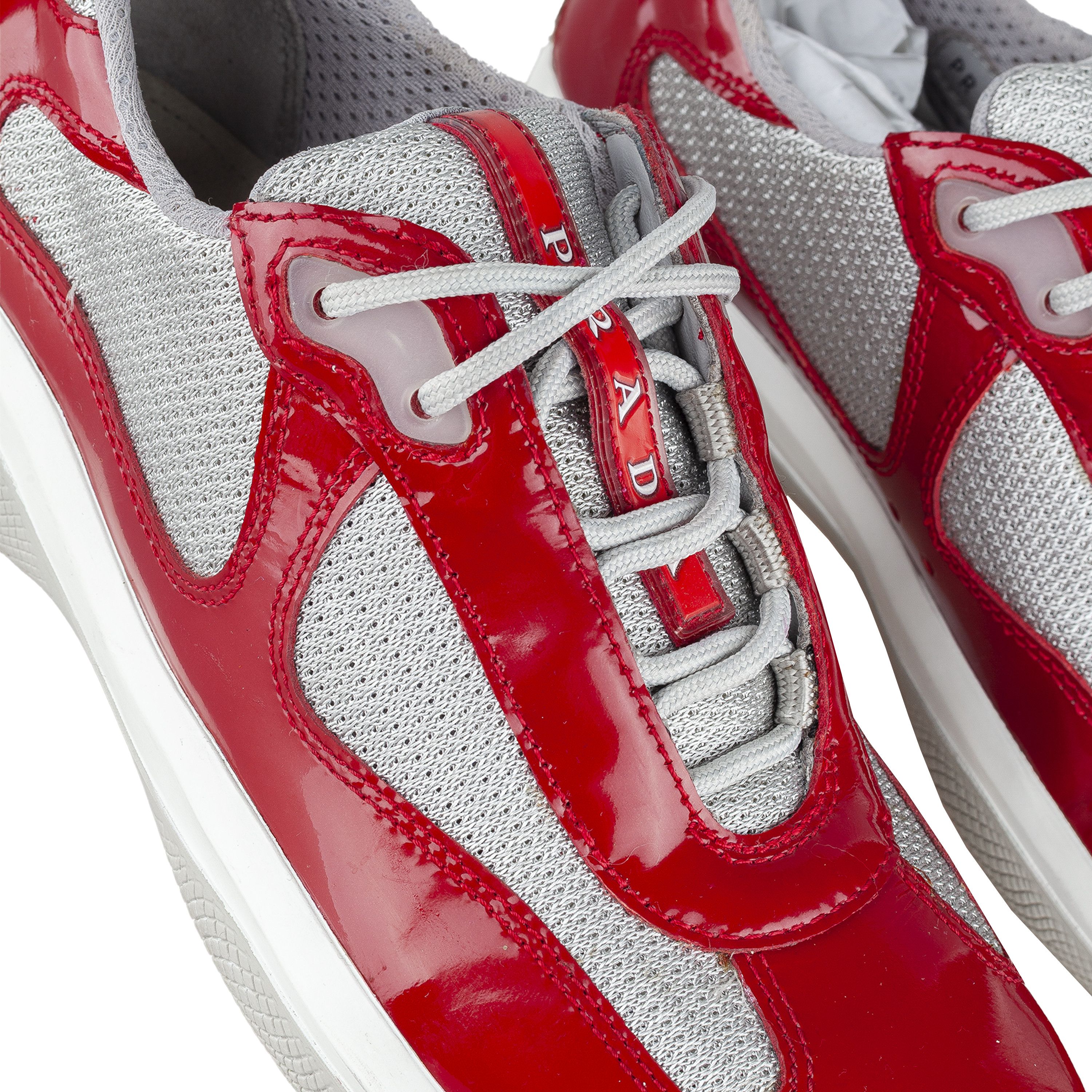 Prada Prada America’s Cup Red Vintage Sneakers (35.5 IT / 36,5 EU) Size US 5.5 / IT 35.5 - 2 Thumbnail