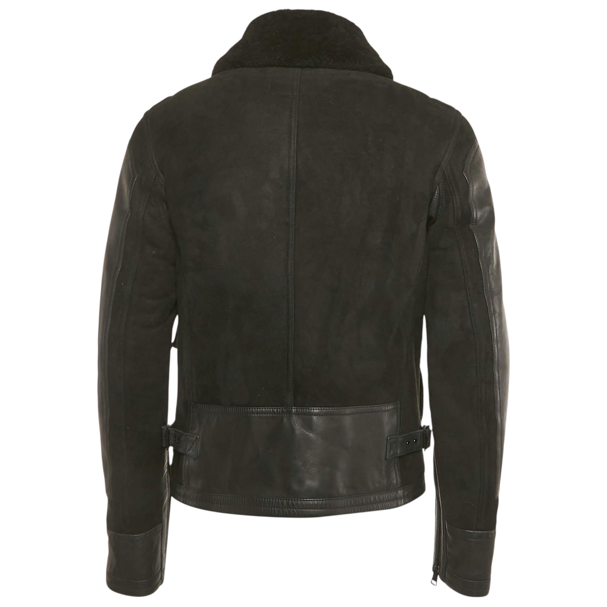 Ralph Lauren Black Label LAMB FUR SHEARLING CALFSKIN SUEDE LEATHER BOMBER JACKET Size US S / EU 44-46 / 1 - 3 Thumbnail
