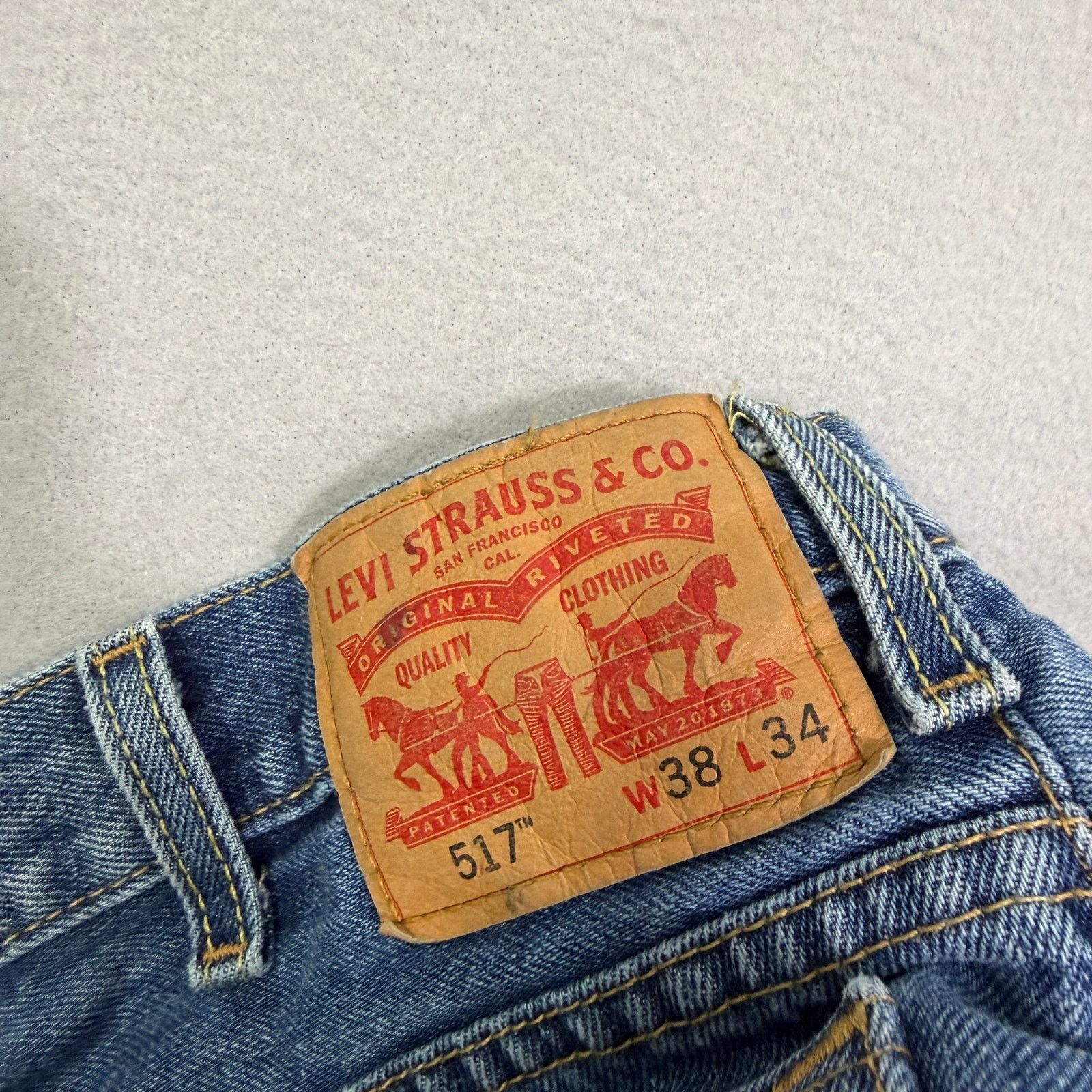Levi's Levis 517 Boot Cut Jeans Men's 38x34 Blue Denim Western Size US 38 / EU 54 - 6 Thumbnail