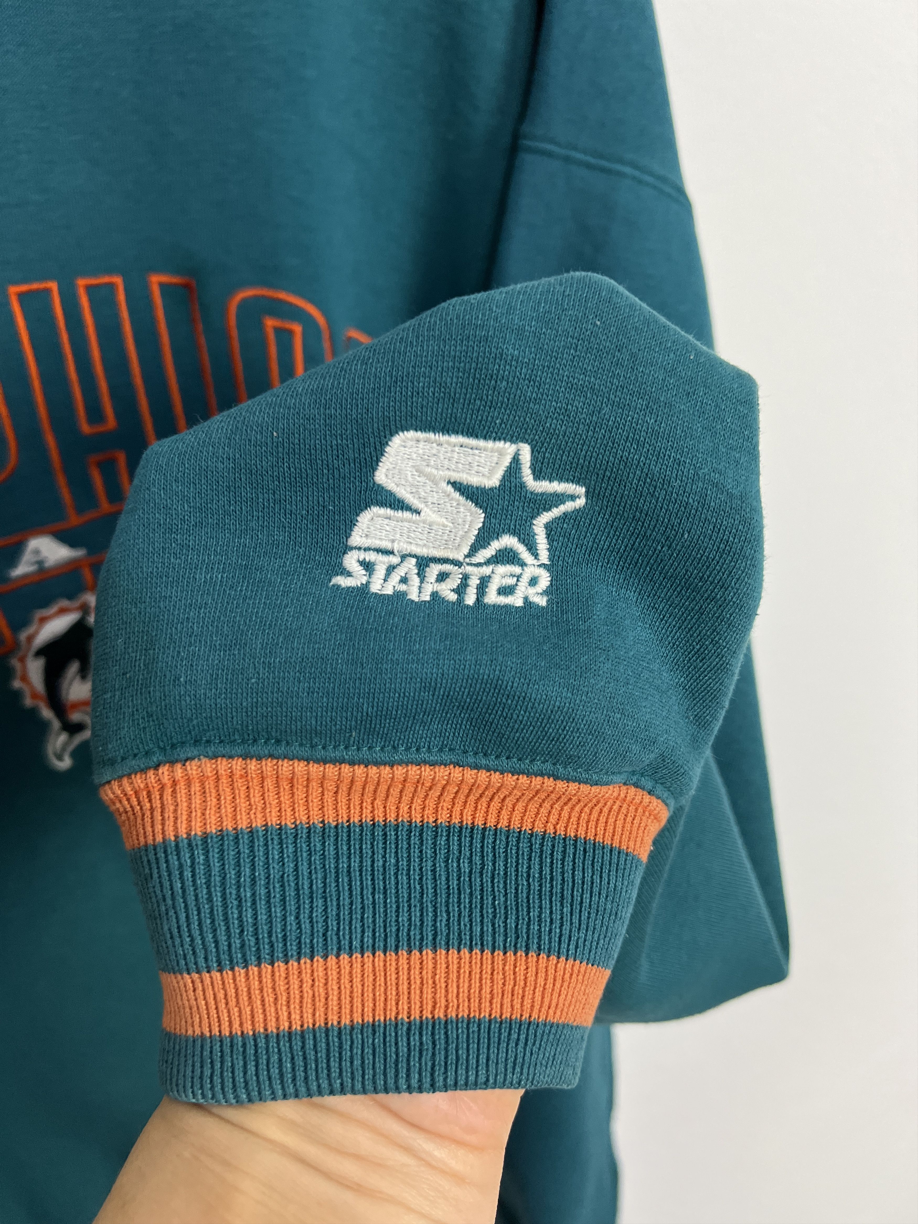 Starter Vintage 90's Miami Dolphins NFL Crewneck Sweatshir Big Logo Size US XL / EU 56 / 4 - 4 Thumbnail