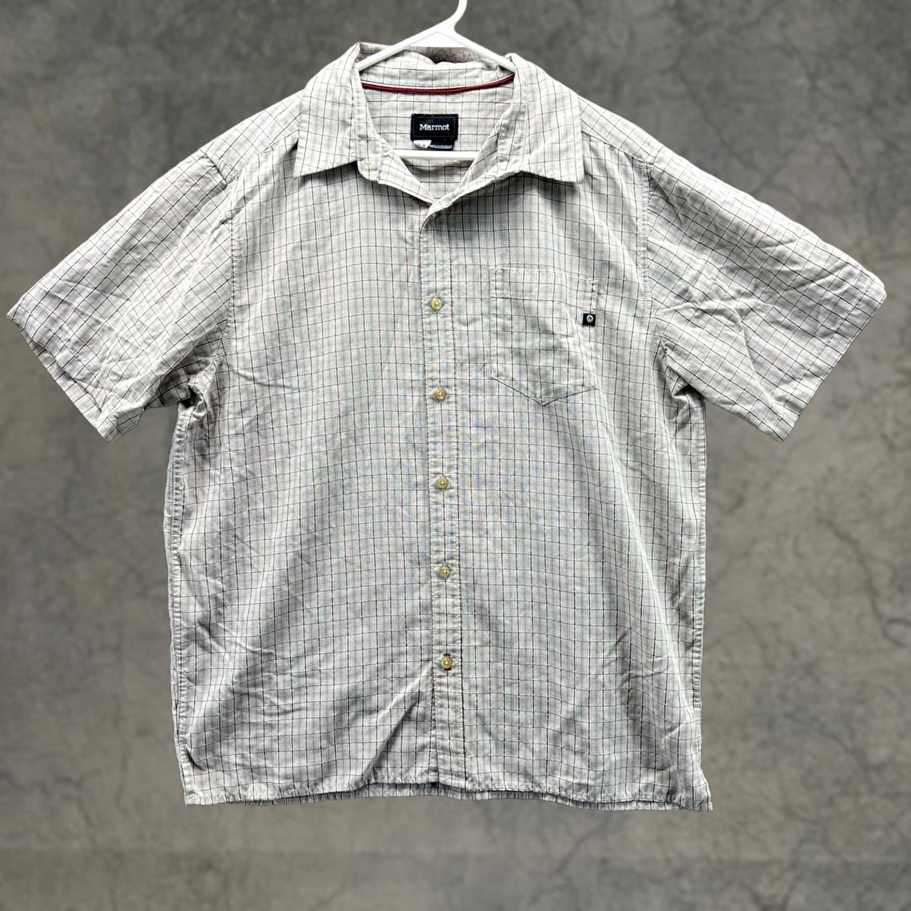 Marmot Marmot Shirt Men Large Adult Beige Camp Button Down Plaid Outdoors For Life Size US L / EU 52-54 / 3 - 1 Thumbnail