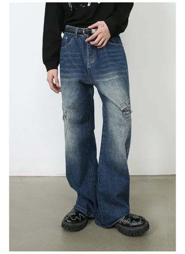 Japanese Brand Mayumi x Shii Distressed loose straight pocket cargo jeans Size US 32 / EU 48 - 3 Thumbnail